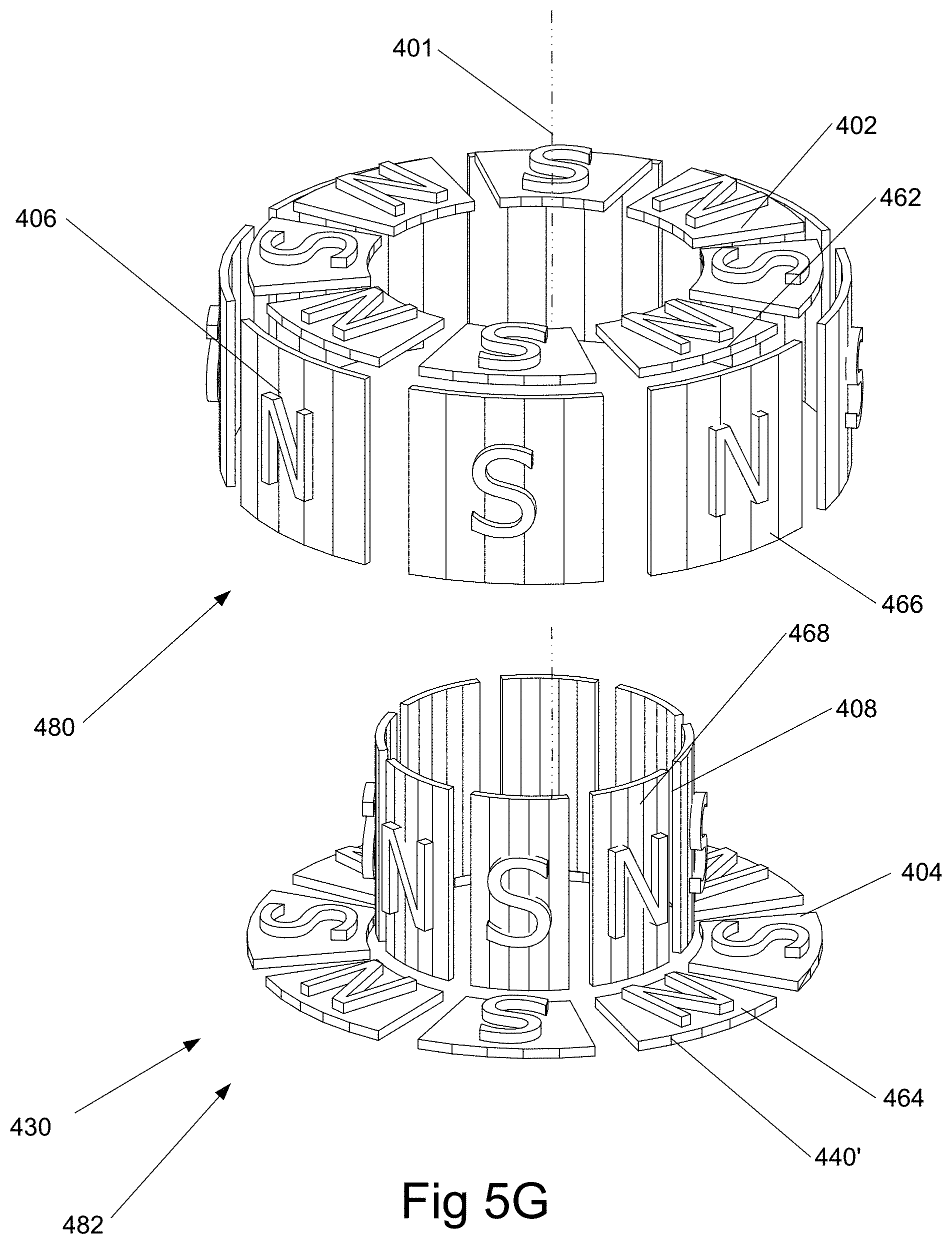 Patent US11784546 Figure 14 – Circumferential flux electric machine with field weakening mechanisms and methods of use