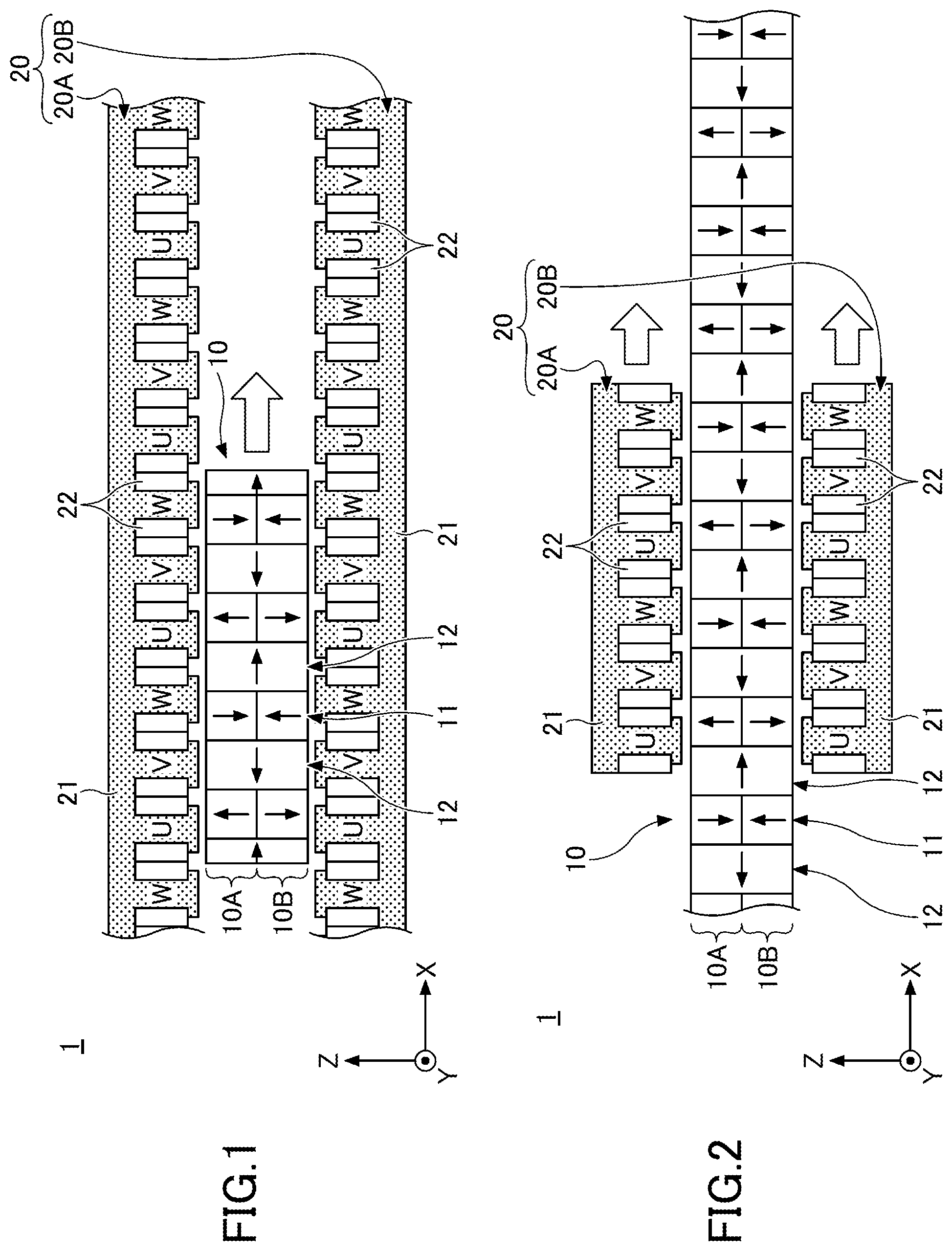 Patent US11784550 Figure 1 – Permanent field magnet, manufacturing method, and linear motor