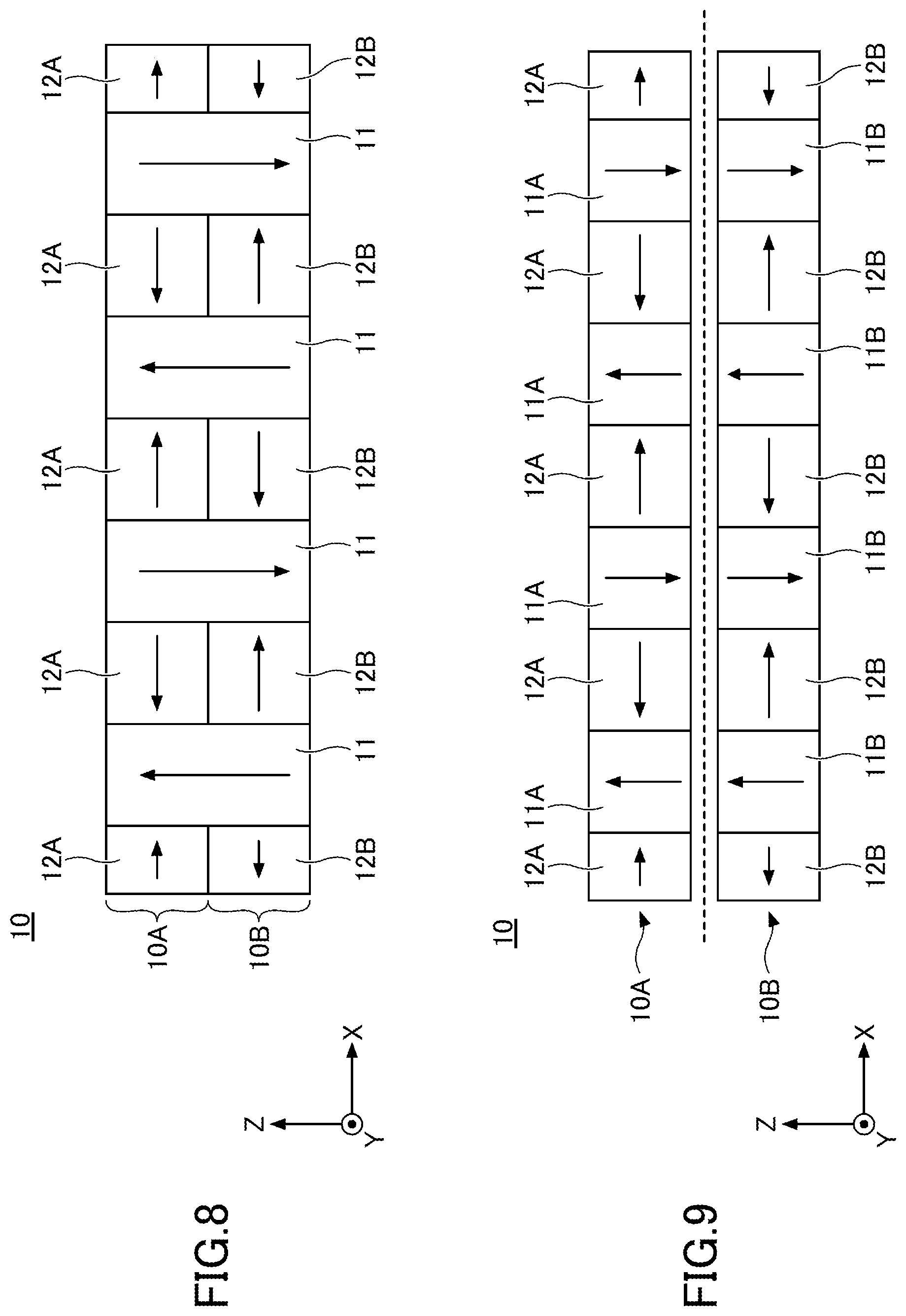 Patent US11784550 Figure 6 – Permanent field magnet, manufacturing method, and linear motor