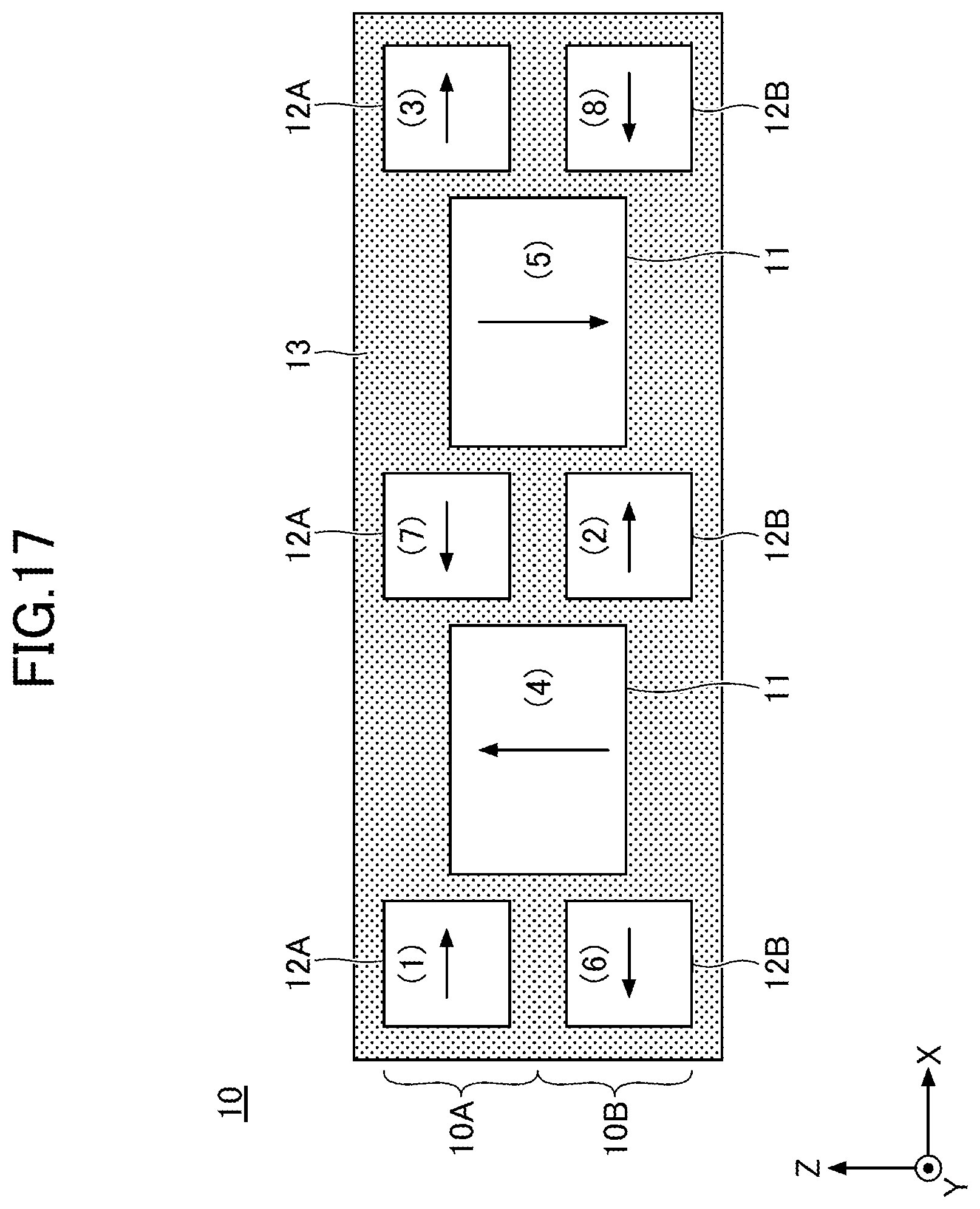 Patent US11784550 Figure 13 – Permanent field magnet, manufacturing method, and linear motor