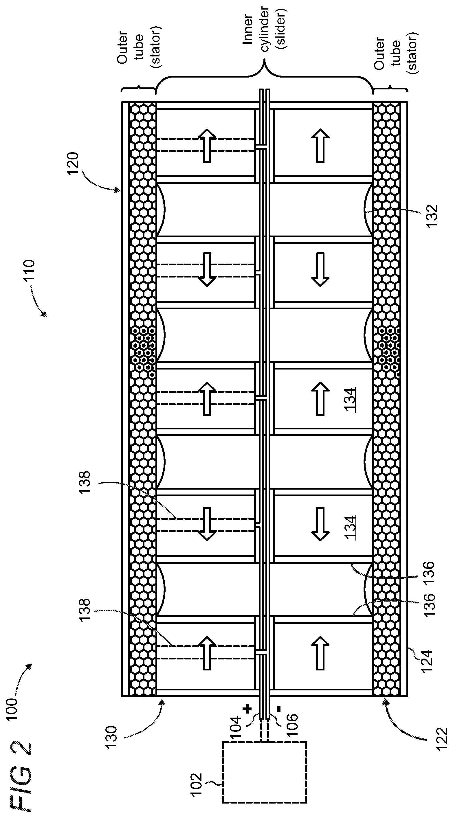 Patent US11784551 Figure 2 – Flexible electric actuator