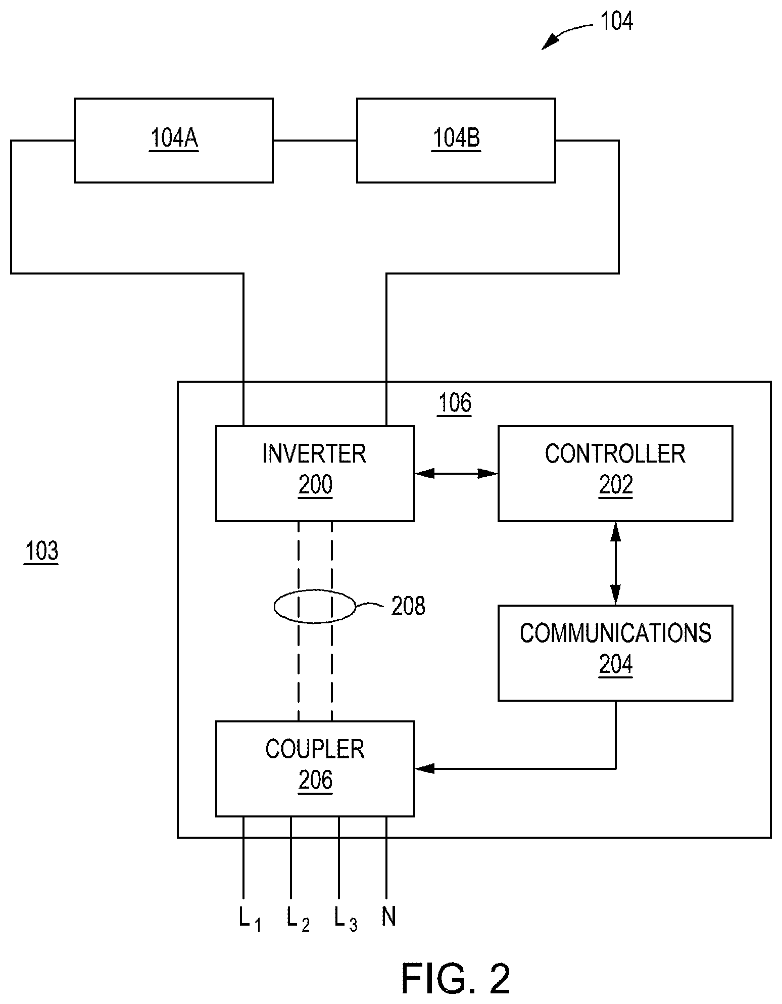 Patent US11784555 Figure 2 – High-power microinverter and system