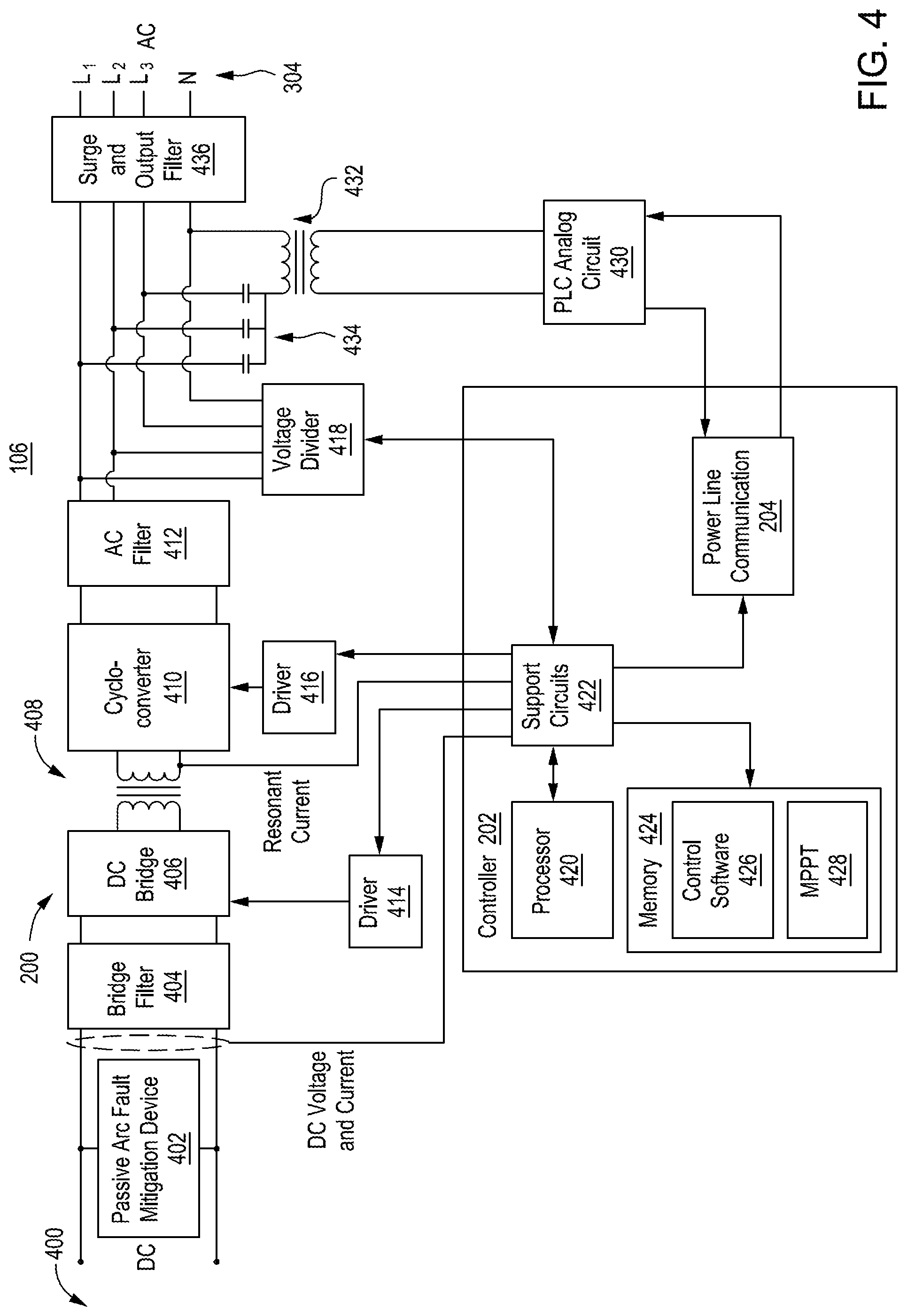 Patent US11784555 Figure 4 – High-power microinverter and system