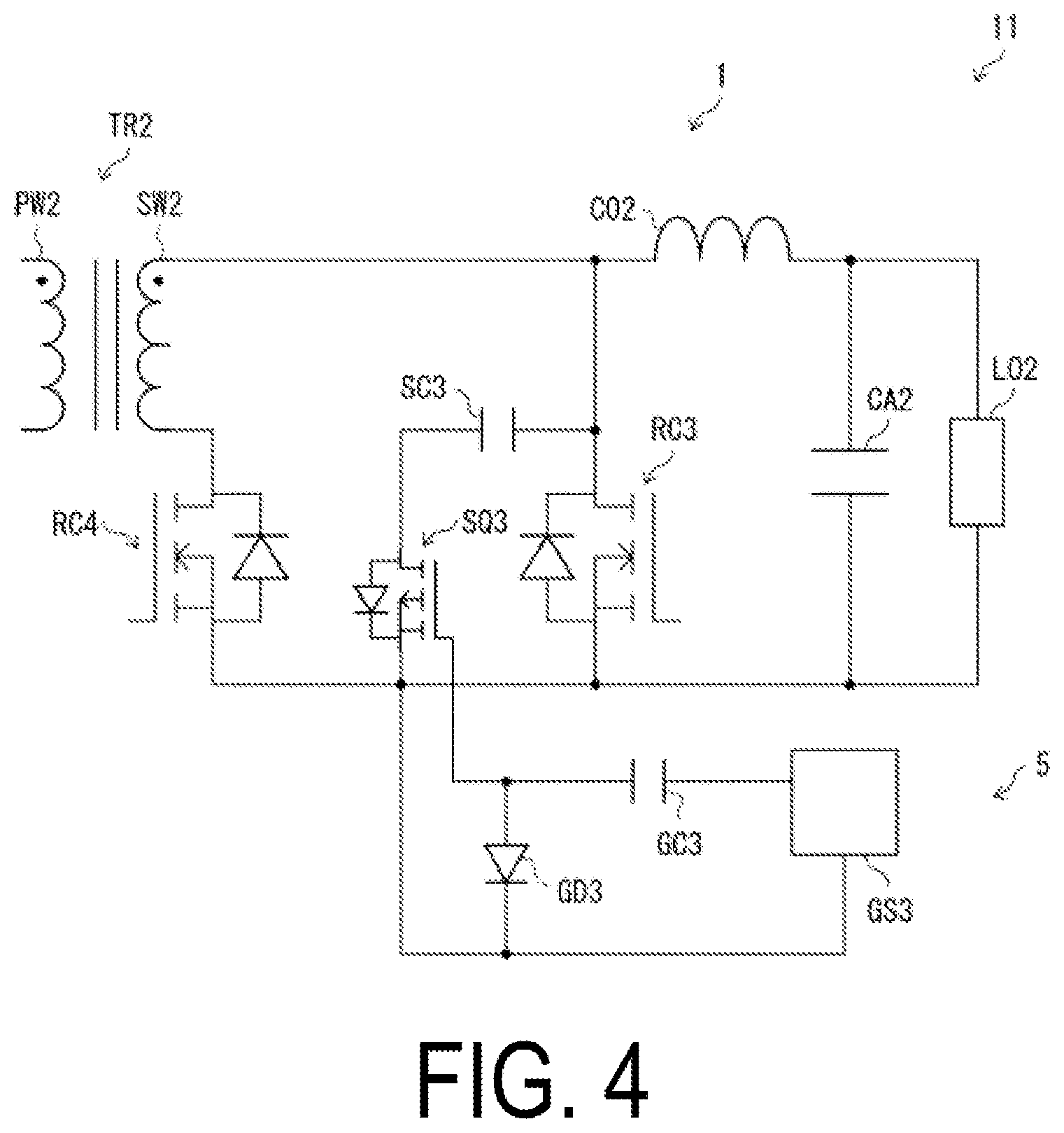 Patent US11784557 Figure 4 – Low loss snubber circuit and power supply device