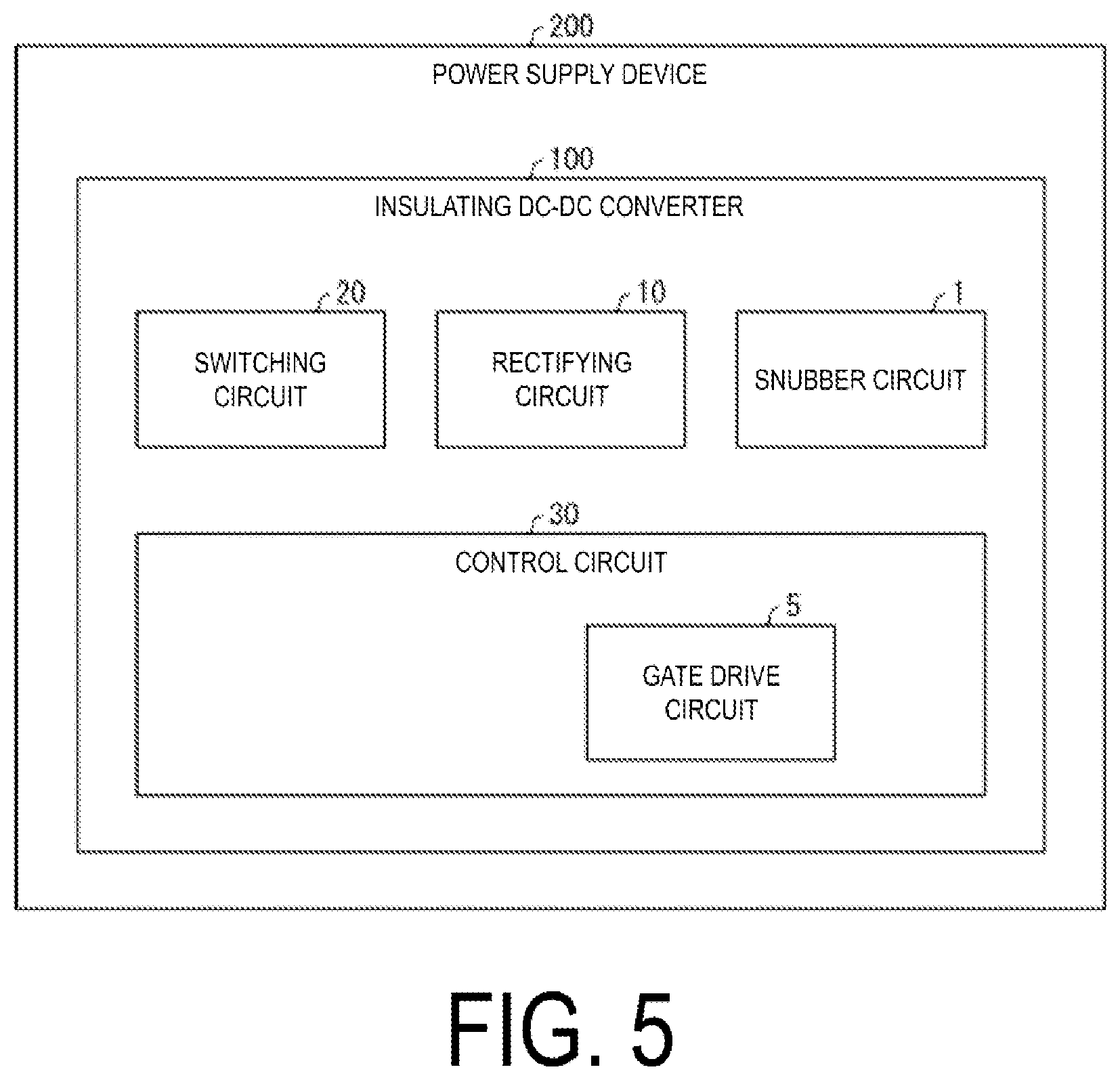 Patent US11784557 Figure 5 – Low loss snubber circuit and power supply device