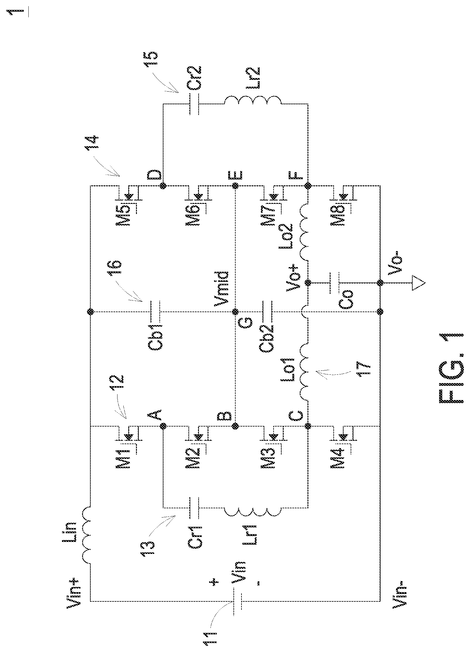 Patent US11784560 Figure 1 – Power conversion circuit