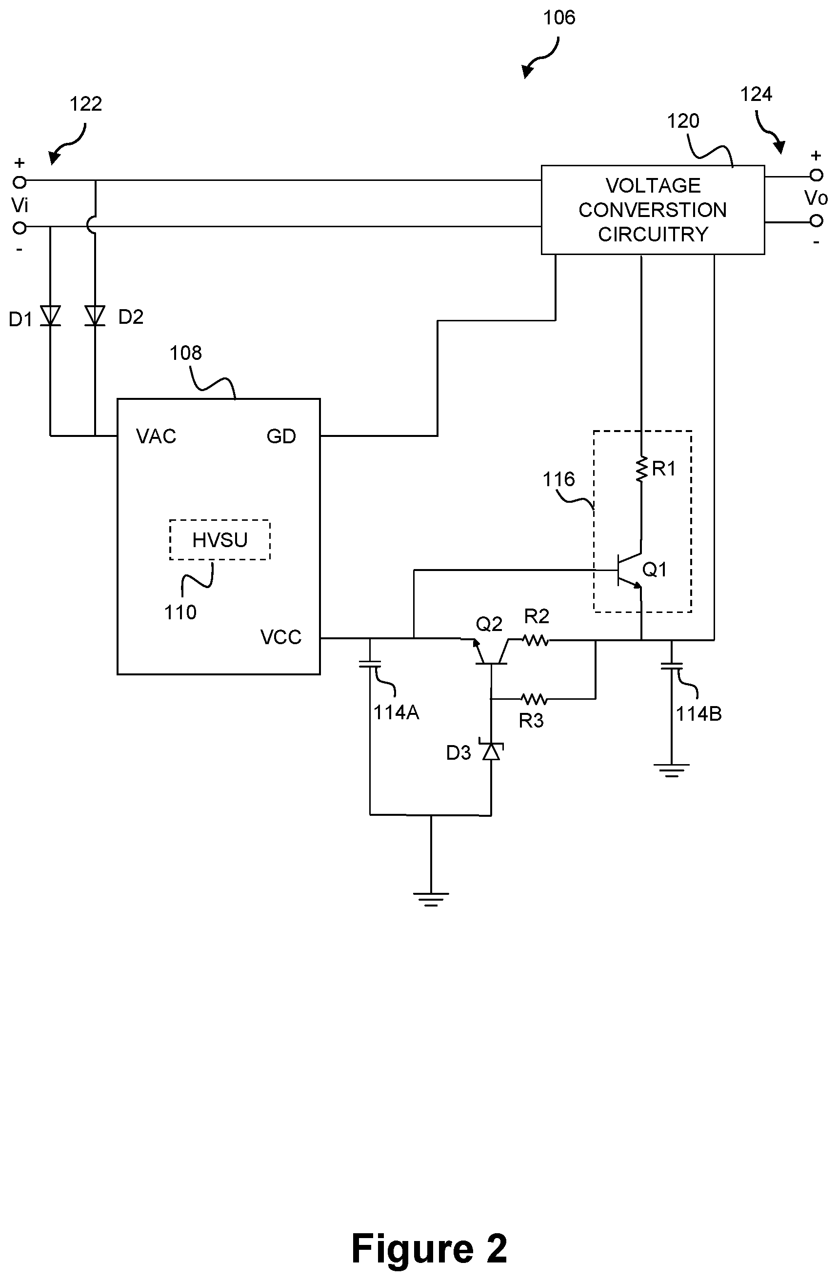 Patent US11784563 Figure 2 – High voltage startup booster