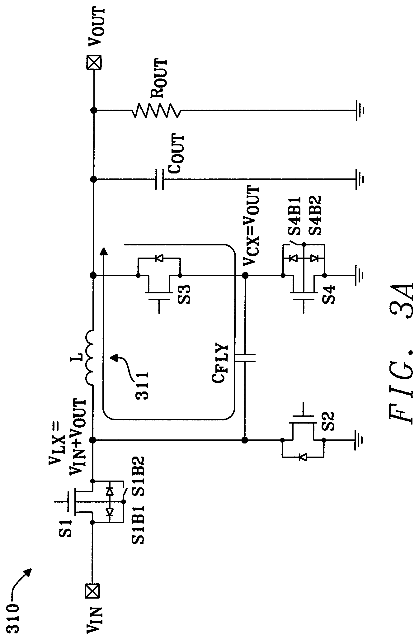 Patent US11784569 Figure 3 – Efficient hybrid buck-boost converter