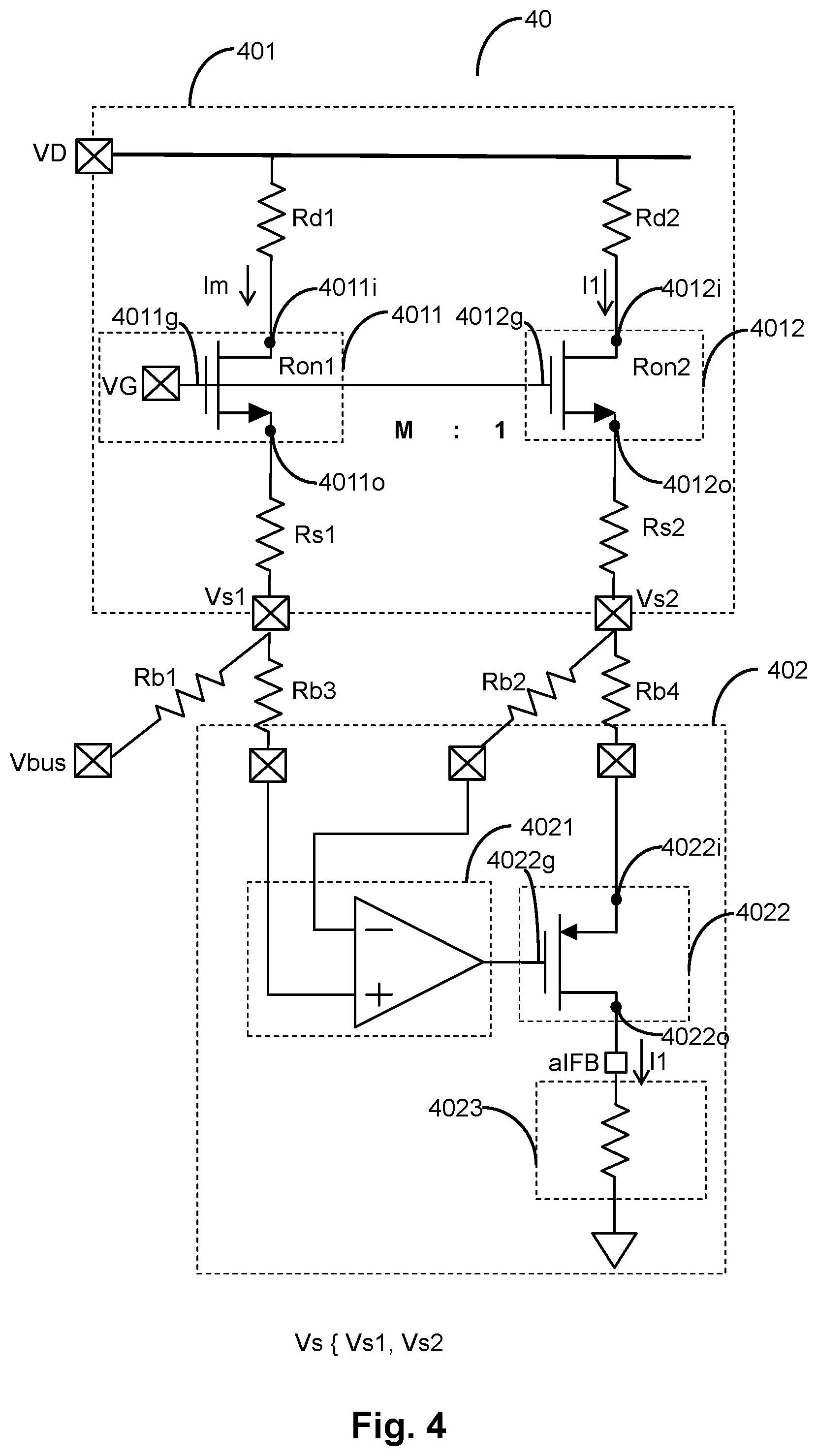Patent US11784570 Figure 4 – Power path switch circuit