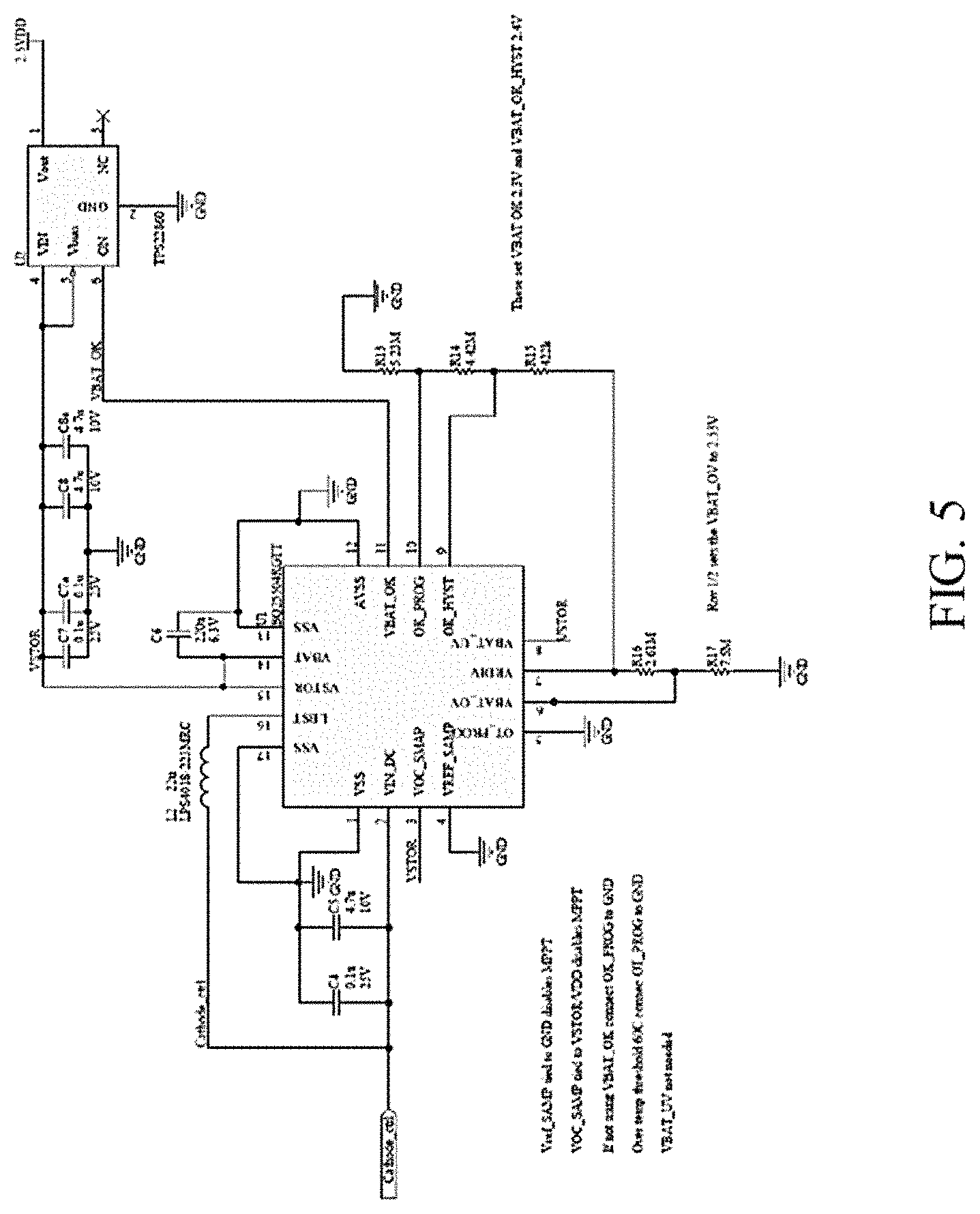 Patent US11784571 Figure 5 – Electrical network with flyback energy harvesting device