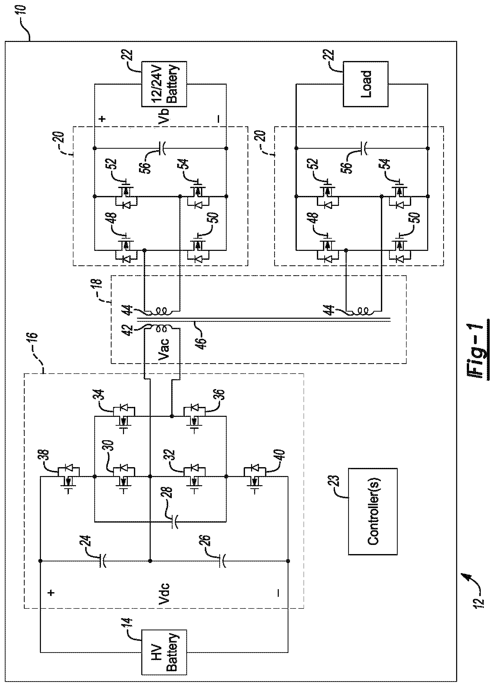 Patent US11784574 Figure 1 – Automotive power converter