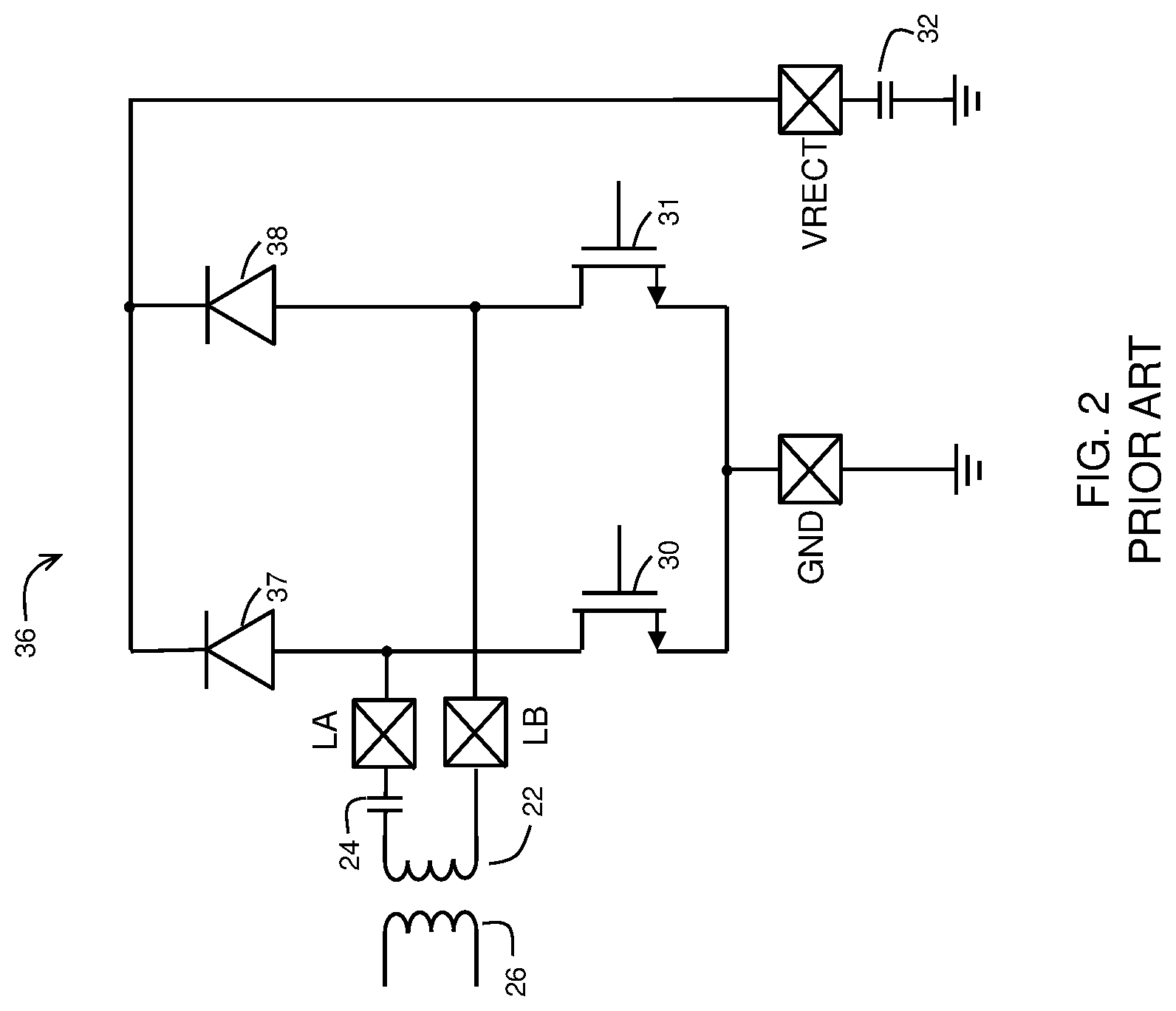 Patent US11784578 Figure 2 – Electronic circuit with electromagnetic interference detection and suppression and method therefor