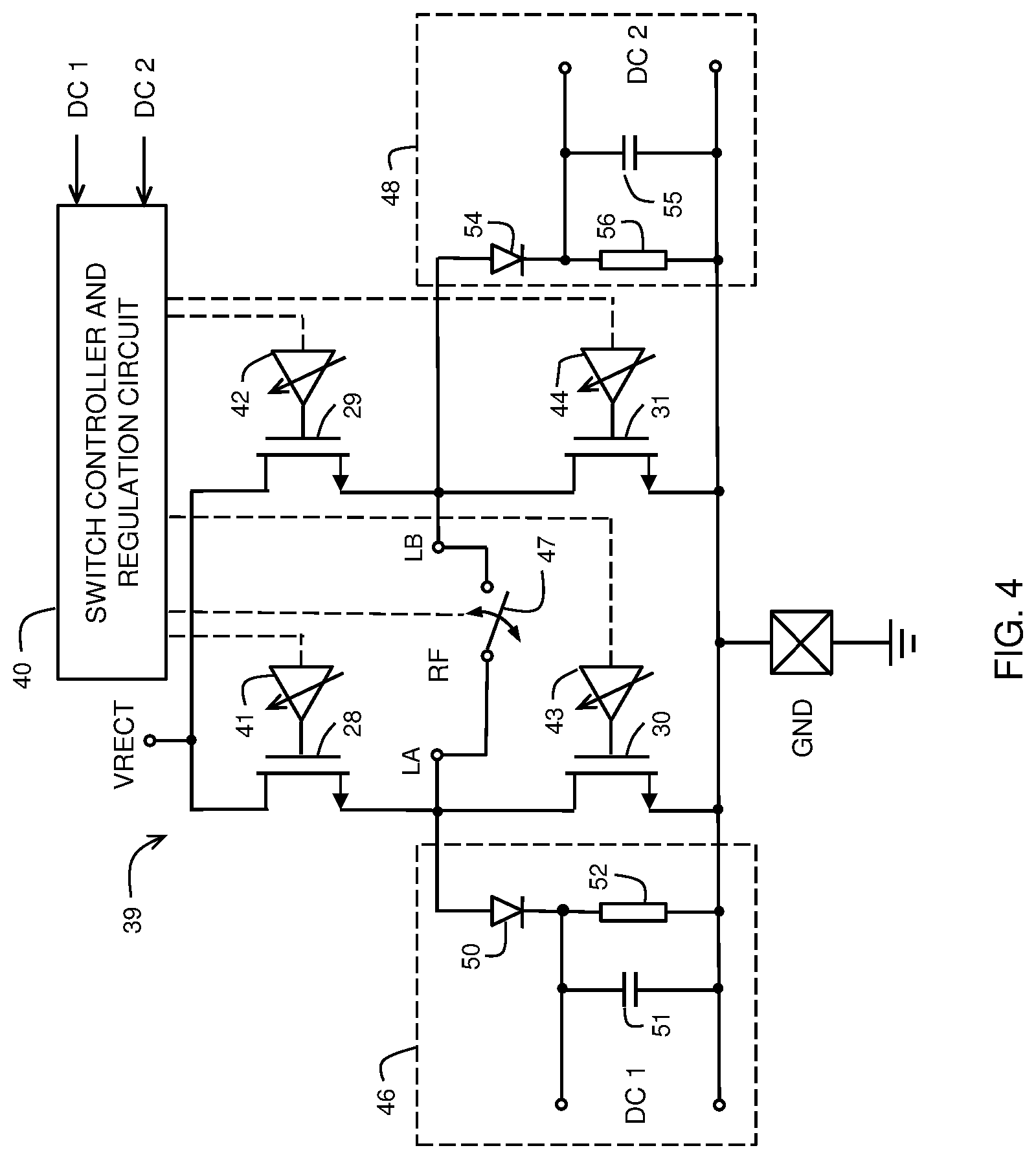 Patent US11784578 Figure 4 – Electronic circuit with electromagnetic interference detection and suppression and method therefor