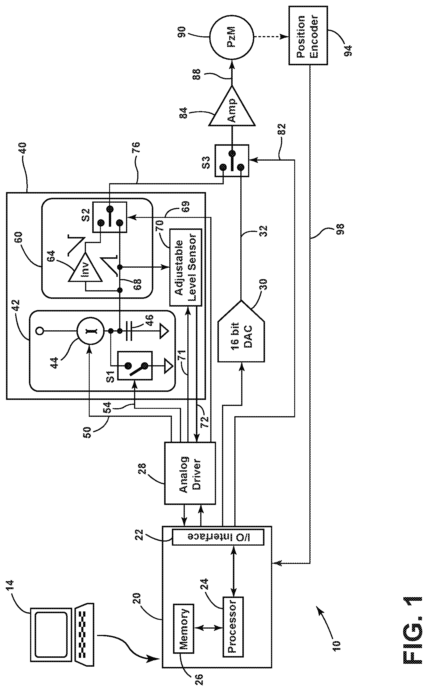 Patent US11784588 Figure 1 – Dual mode motion control system and method for piezo motor