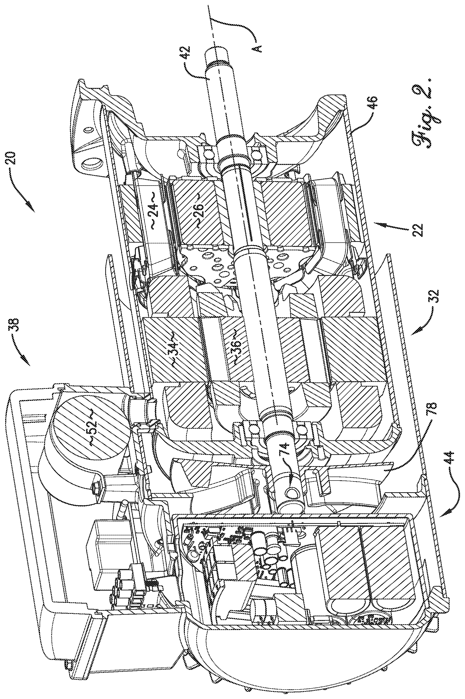 Patent US11784591 Figure 2 – Dual motor system with flow control