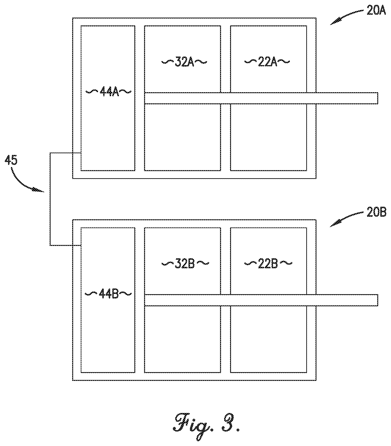 Patent US11784591 Figure 3 – Dual motor system with flow control