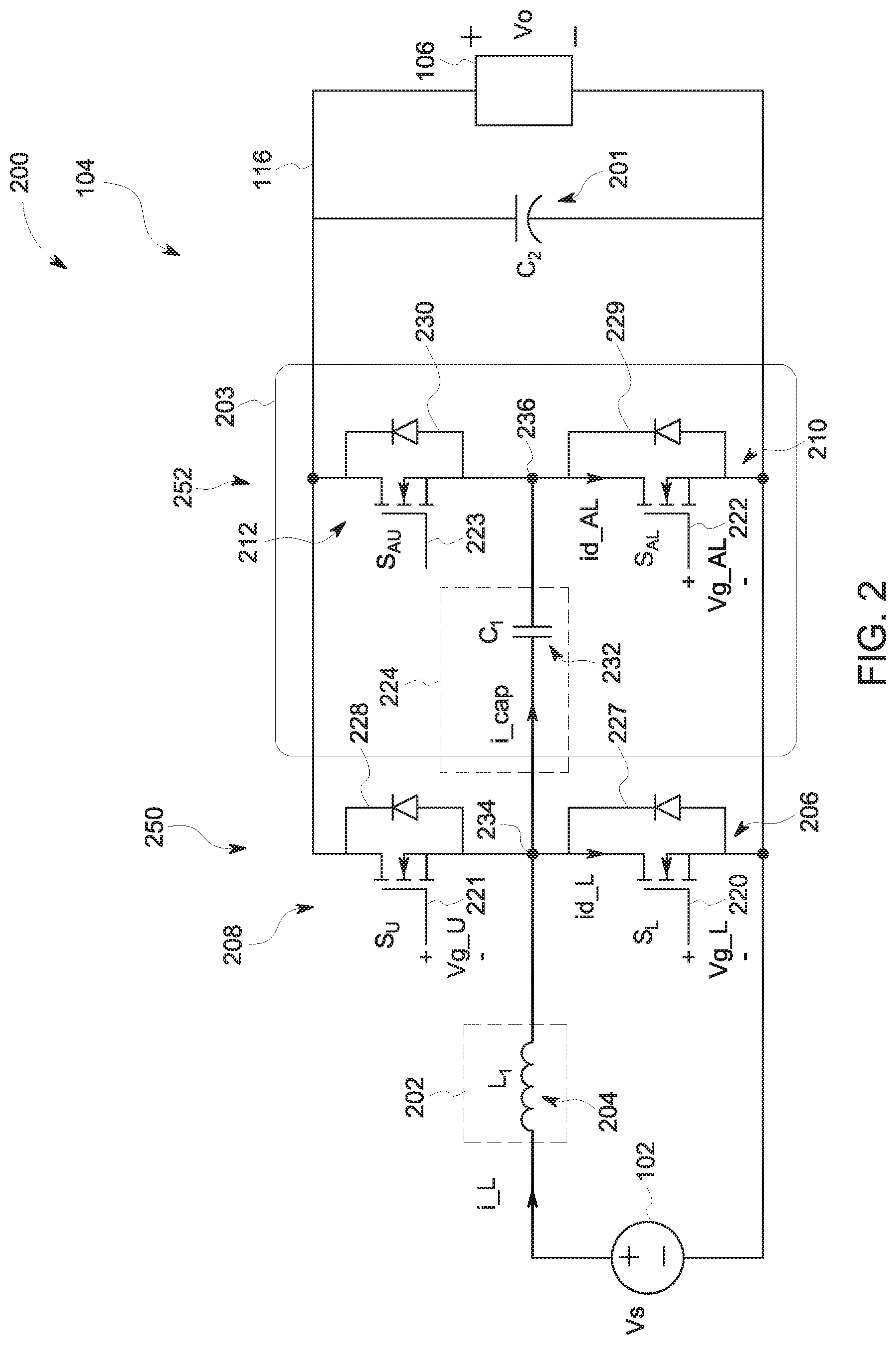 Patent US11784600 Figure 2 – Systems and methods for a soft switching DC-DC converter