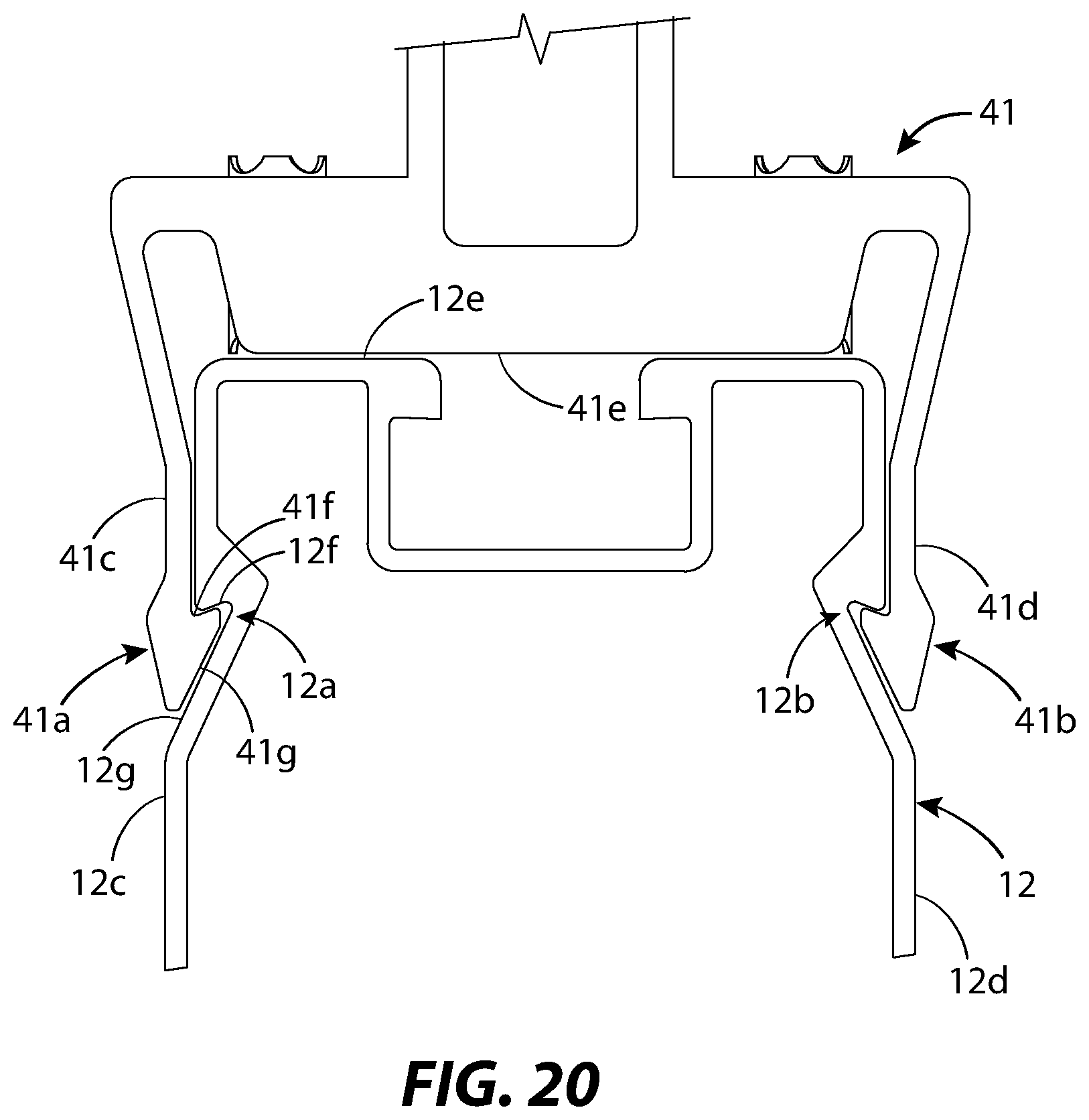 Patent US11784607 Figure 12 – Solar panel racking system and devices for the same