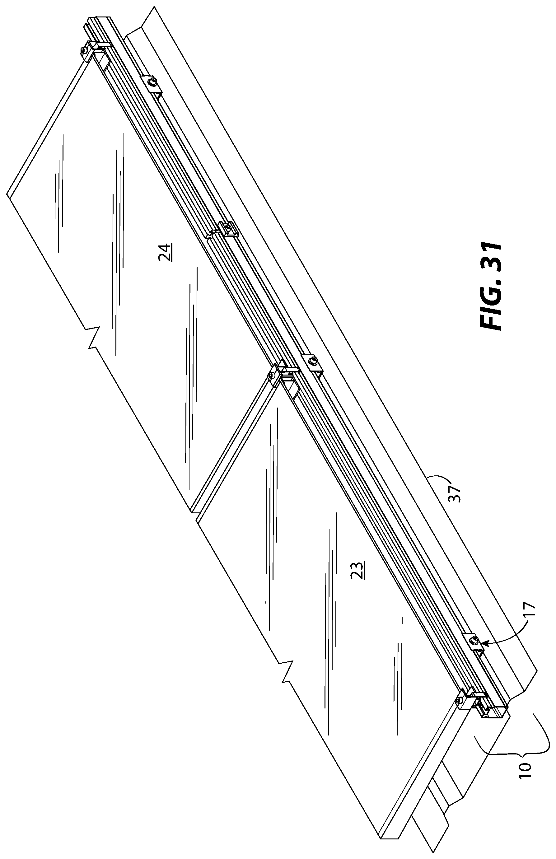 Patent US11784607 Figure 20 – Solar panel racking system and devices for the same