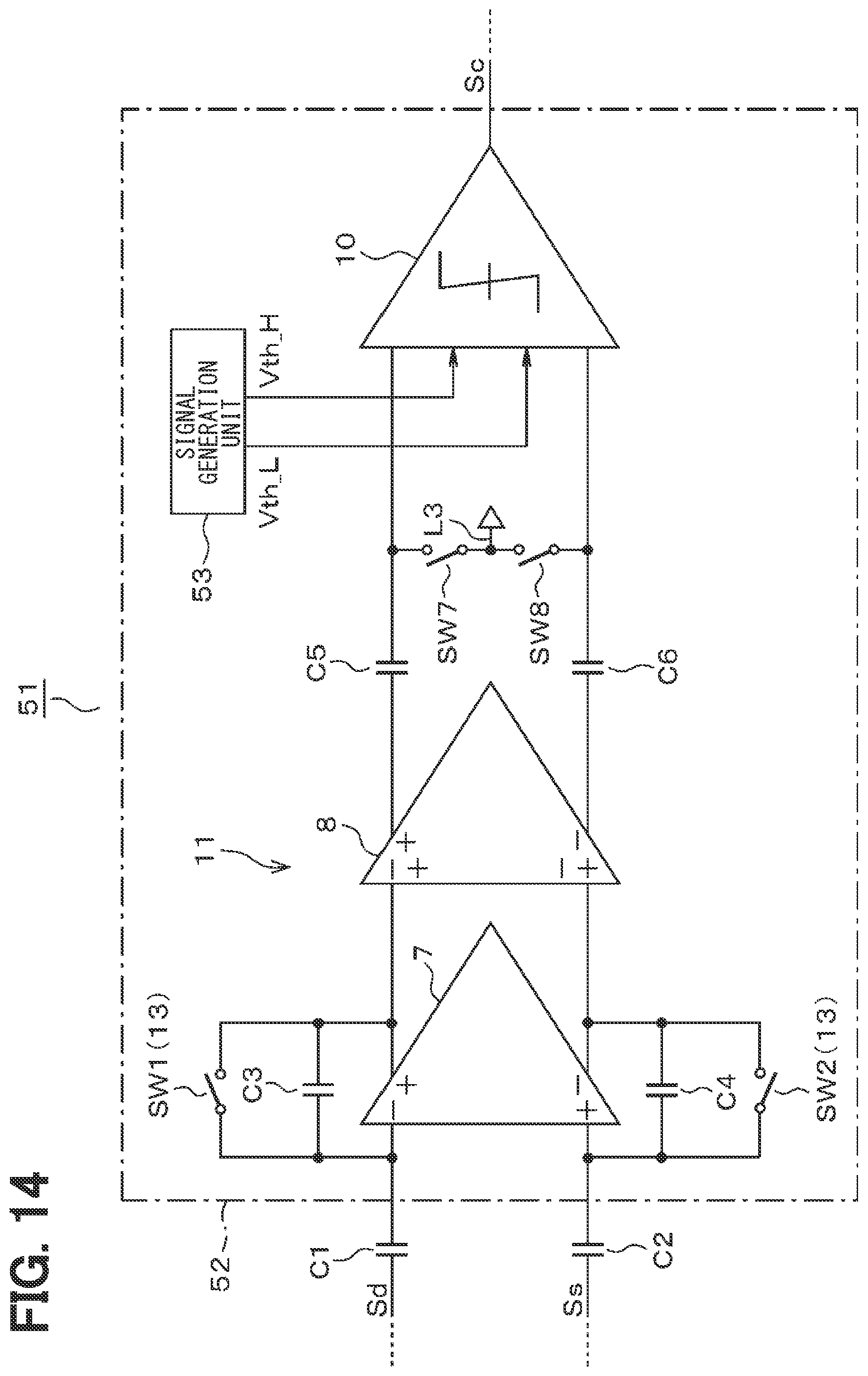 Patent US11784612 Figure 14 – Signal detection circuit