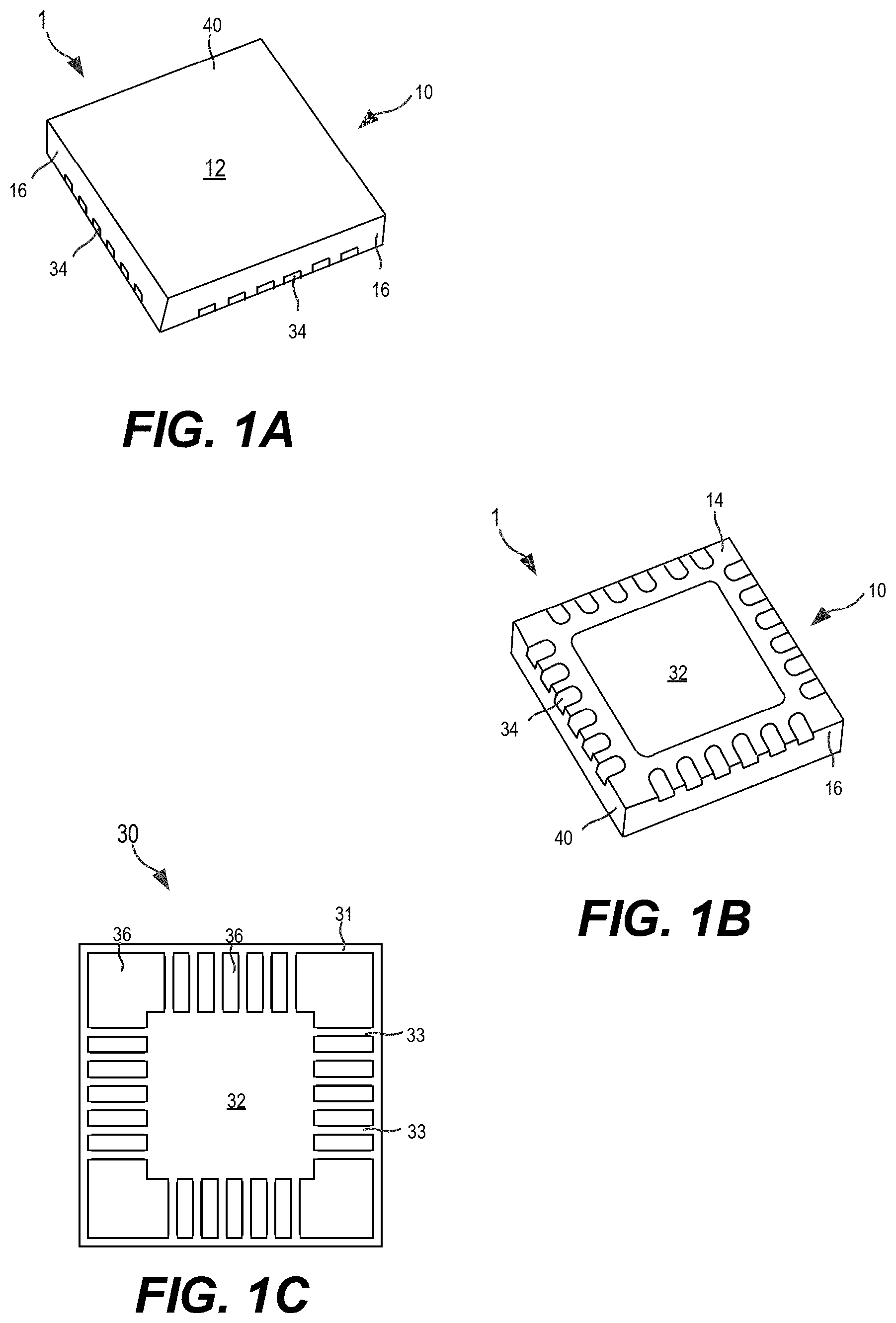 Patent US11784613 Figure 1 – High output power density radio frequency transistor amplifiers in flat no-lead overmold packages