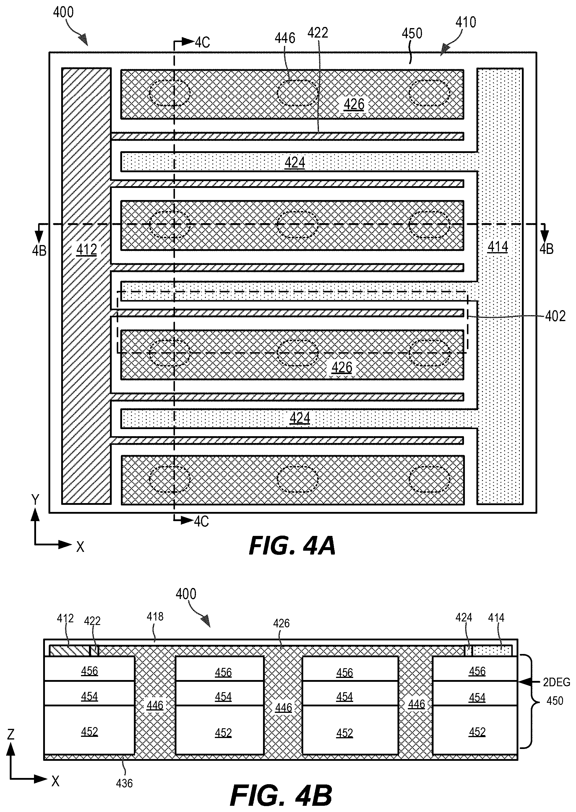 Patent US11784613 Figure 4 – High output power density radio frequency transistor amplifiers in flat no-lead overmold packages