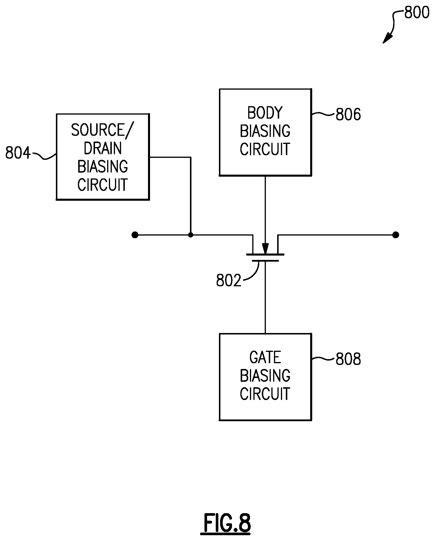 Patent US11784620 Figure 8 – Adaptive degeneration circuits