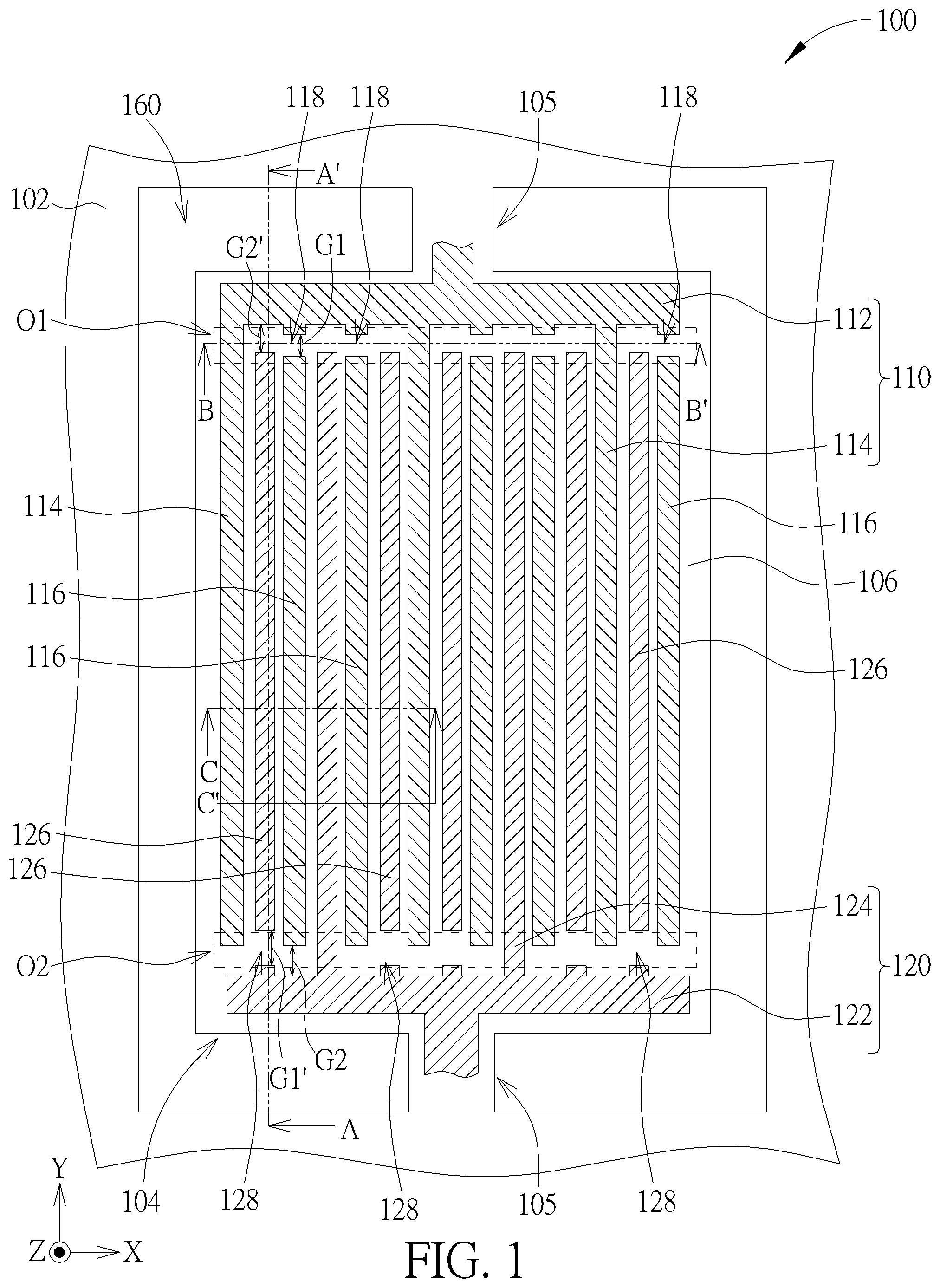 Patent US11784627 Figure 1 – Lamb wave resonator and method of fabricating the same