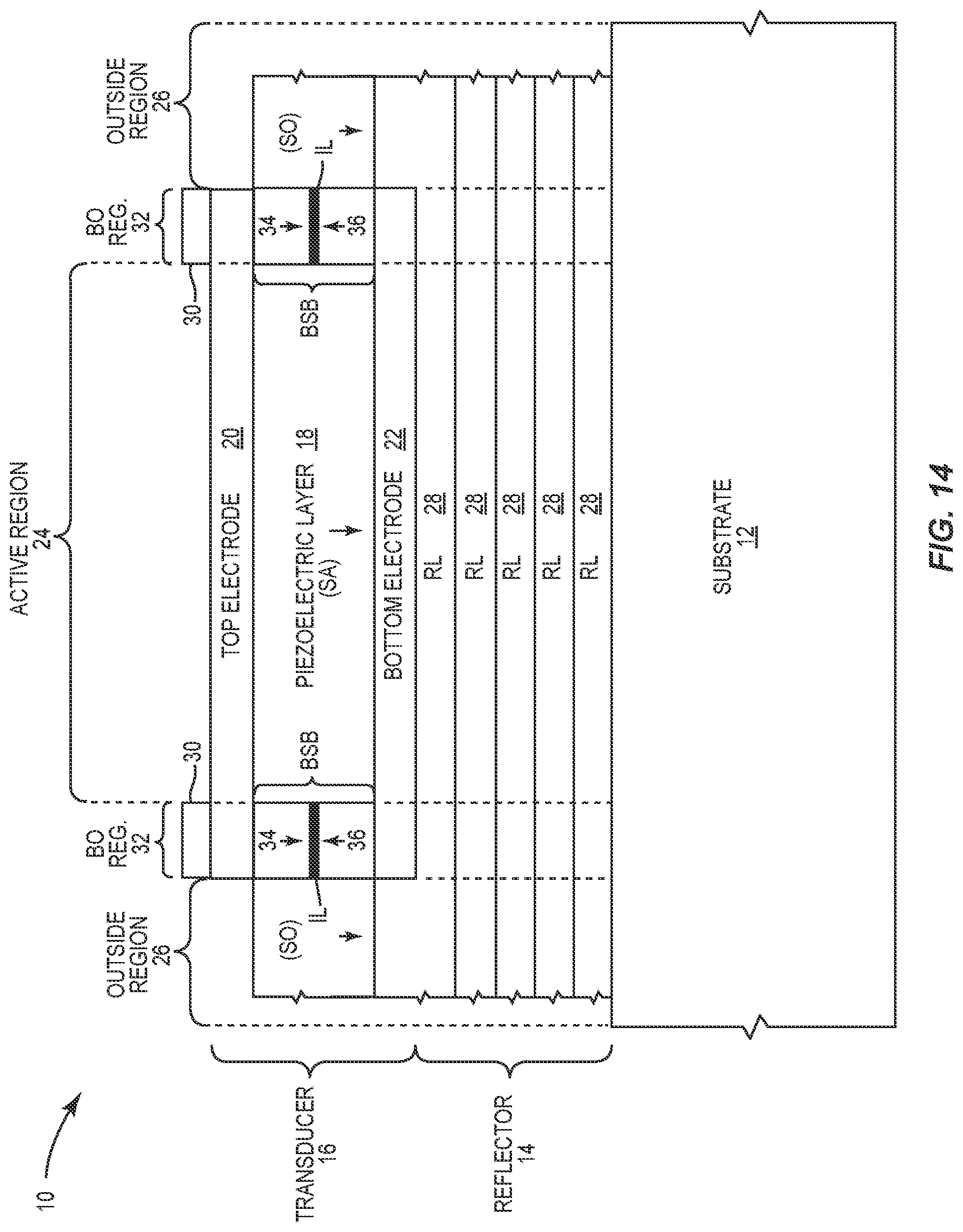 Patent US11784628 Figure 14 – Bi-polar border region in piezoelectric device