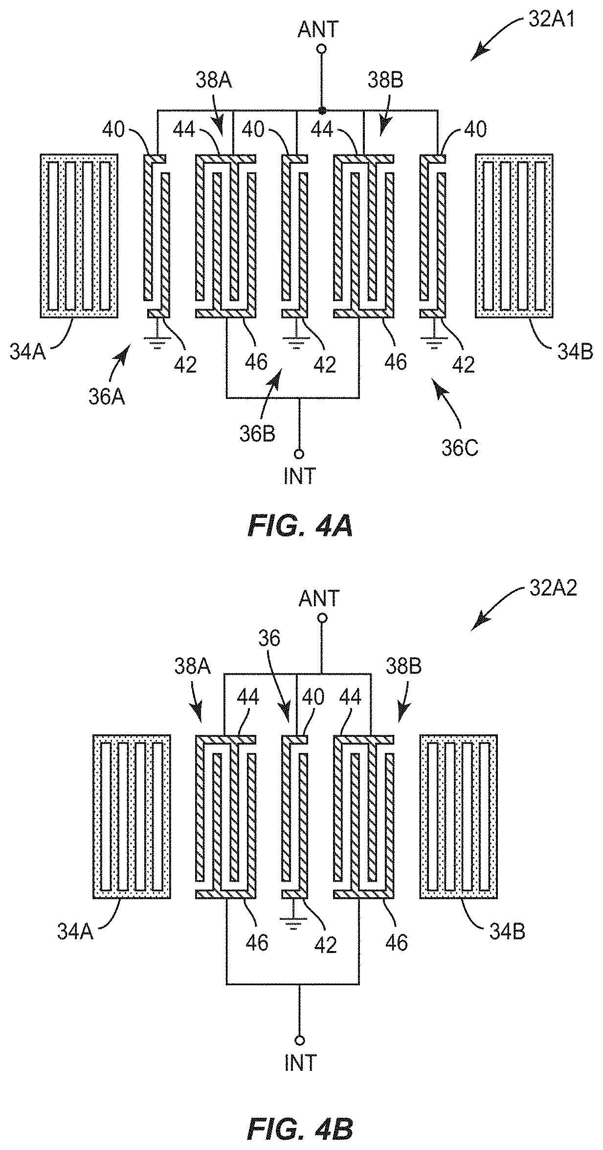 Patent US11784633 Figure 5 – Ladder-type surface acoustic wave device
