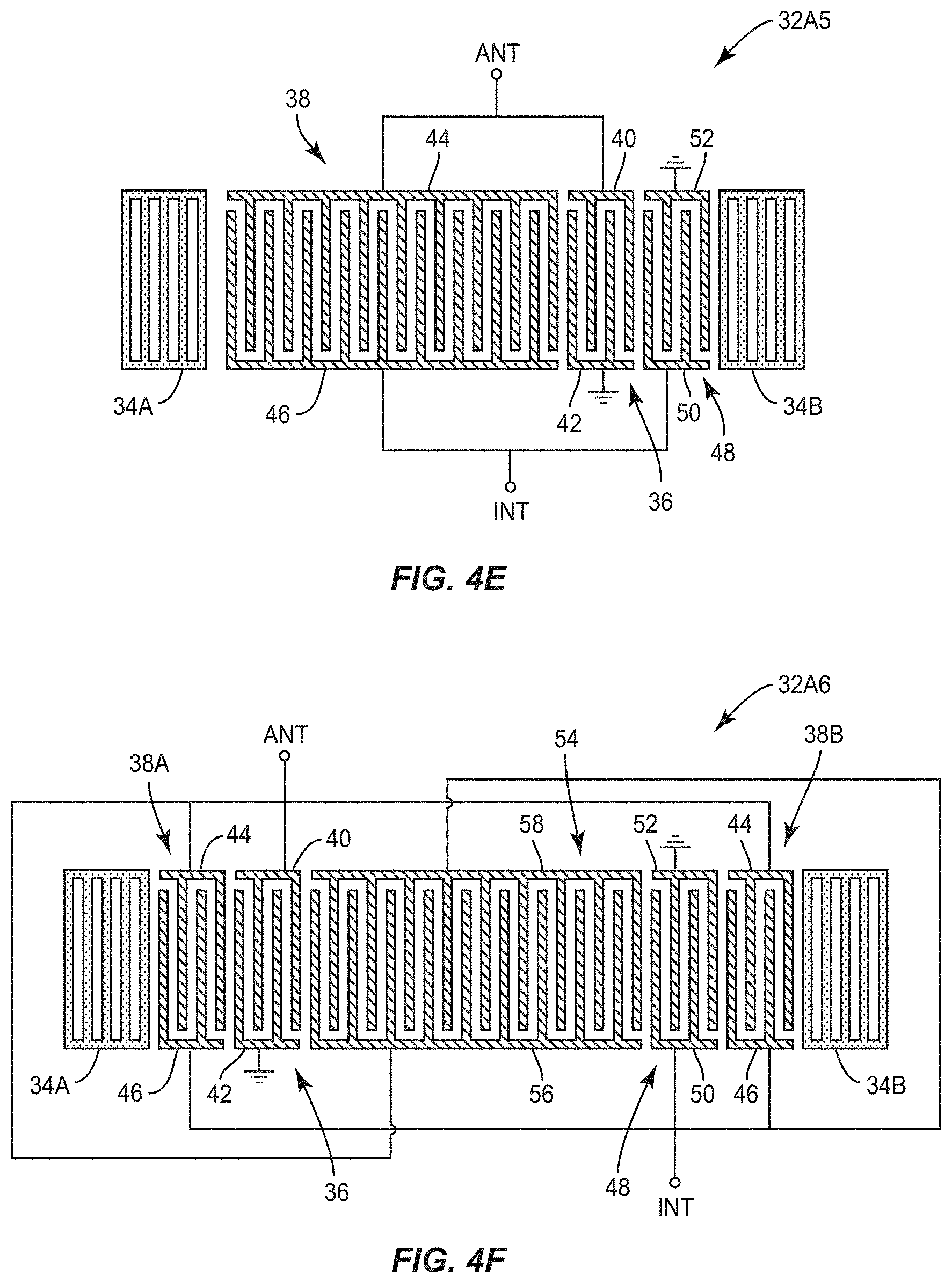 Patent US11784633 Figure 7 – Ladder-type surface acoustic wave device