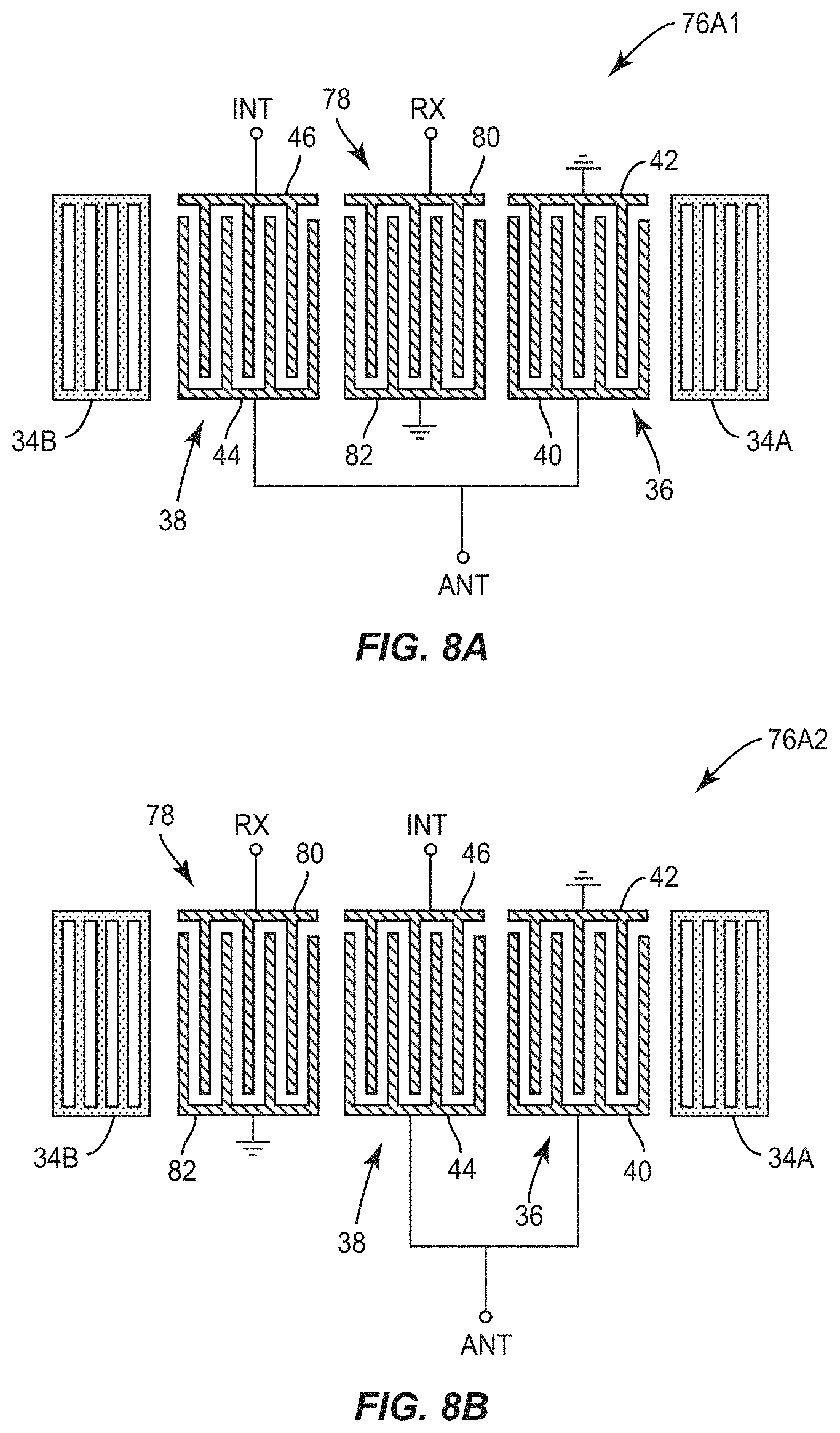 Patent US11784633 Figure 14 – Ladder-type surface acoustic wave device