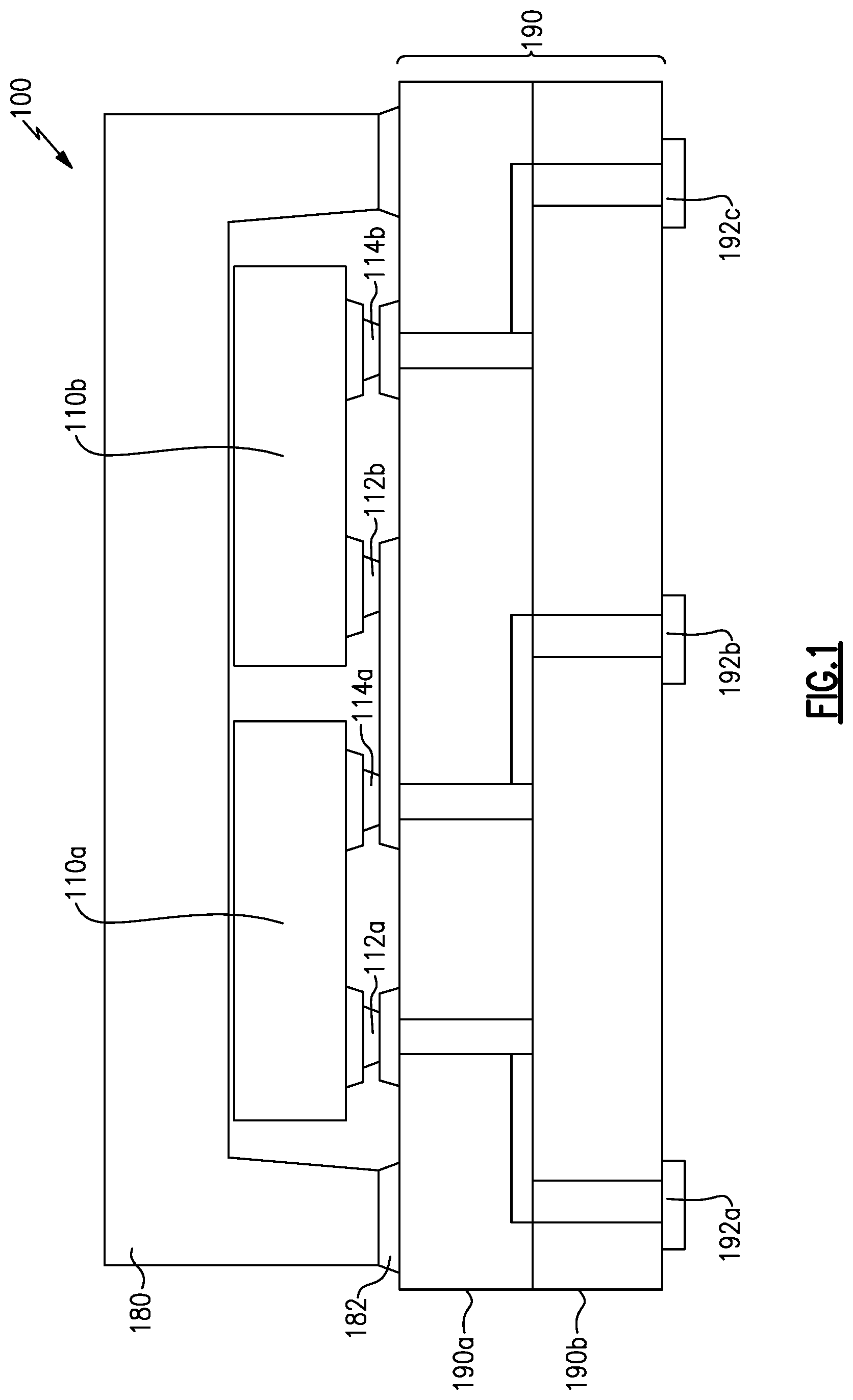 Patent US11784634 Figure 1 – Method for forming multiple bulk acoustic wave filters on shared die