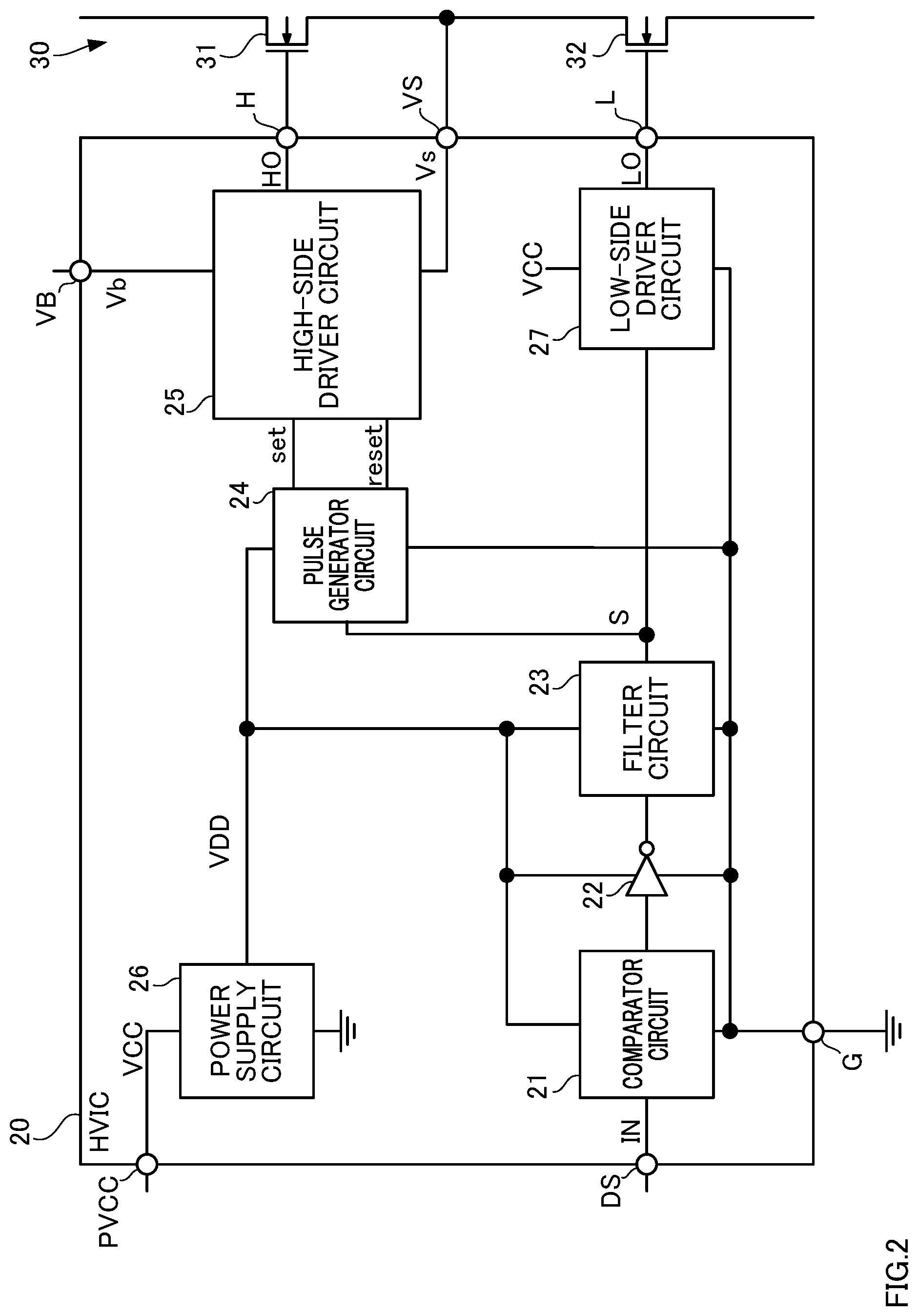 Patent US11784636 Figure 2 – Comparator circuit and semiconductor device