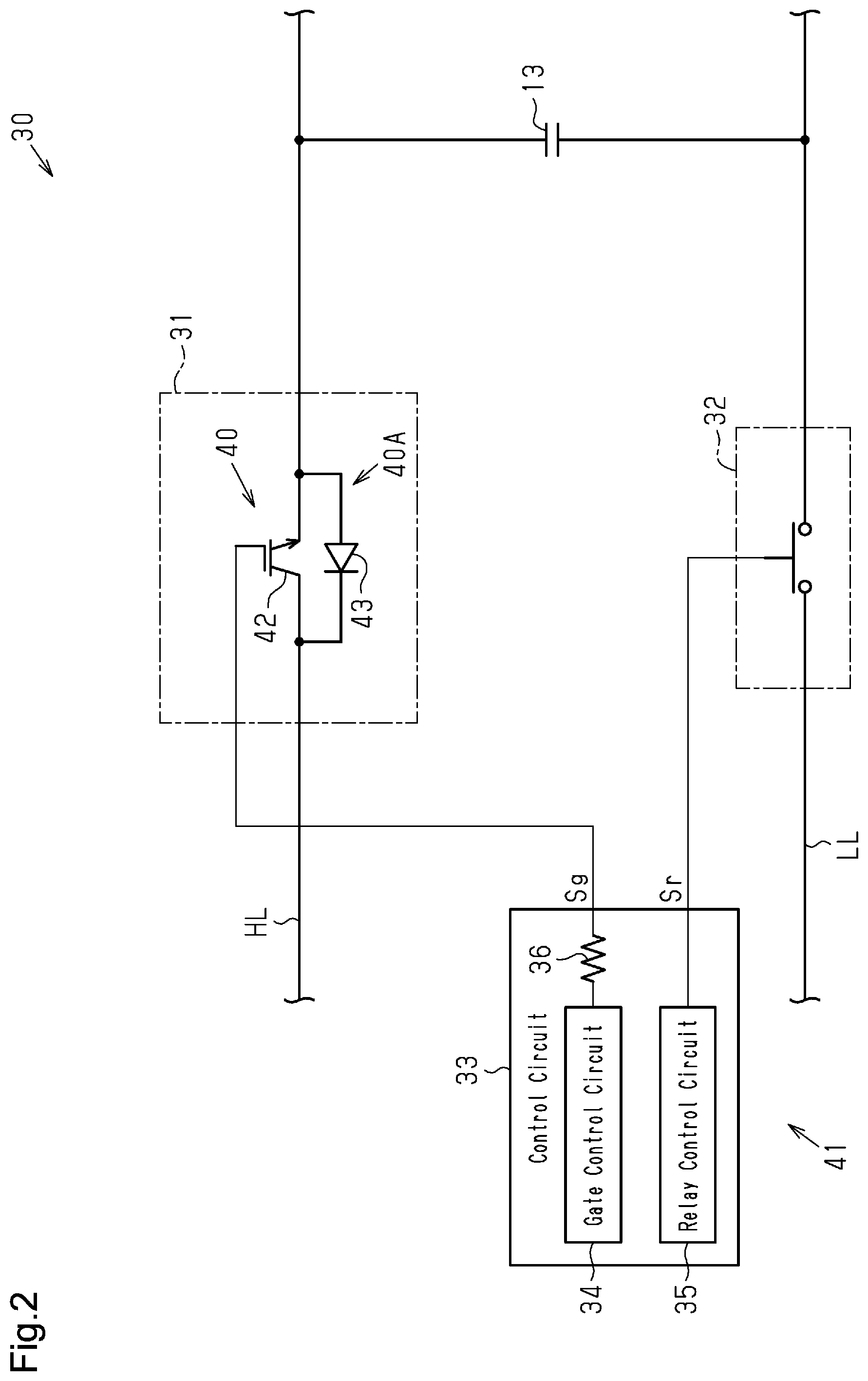 Patent US11784639 Figure 2 – Semiconductor device, semiconductor module, relay unit, battery unit, and vehicle