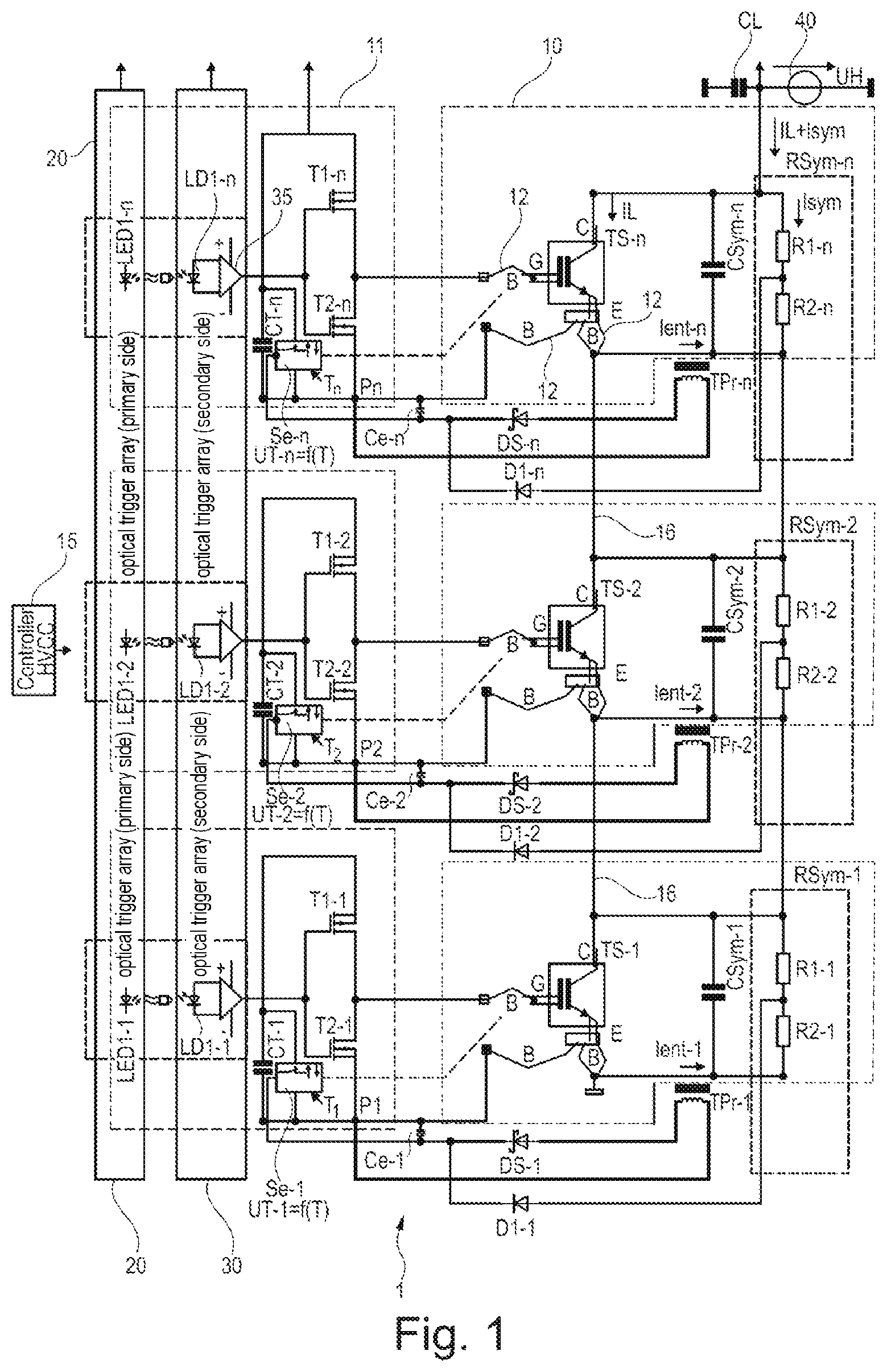 Patent US11784640 Figure 1 – High-power switching module for the direct pulse energy feeding of a consumer