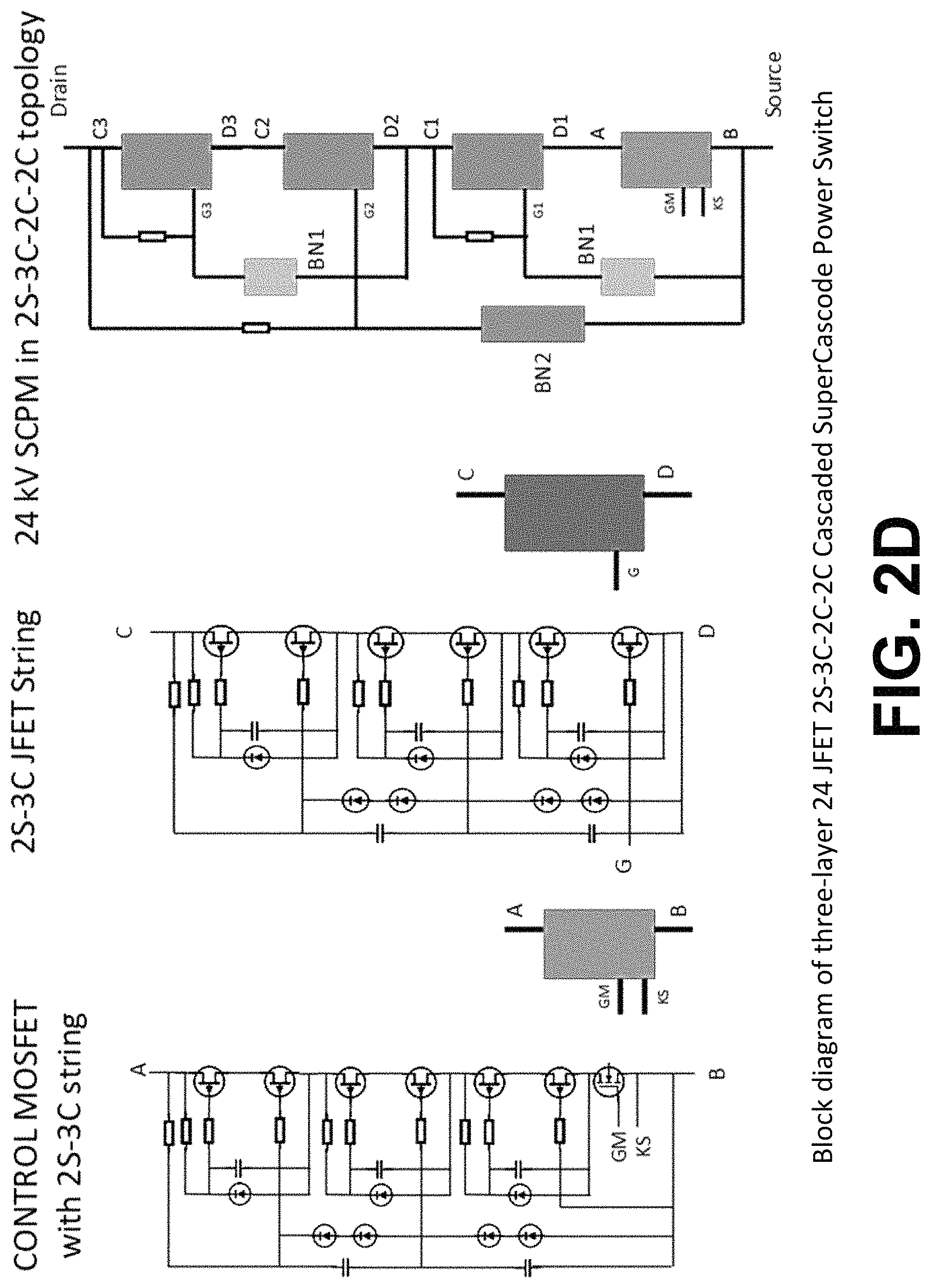 Patent US11784641 Figure 5 – High voltage cascaded supercascode power switch