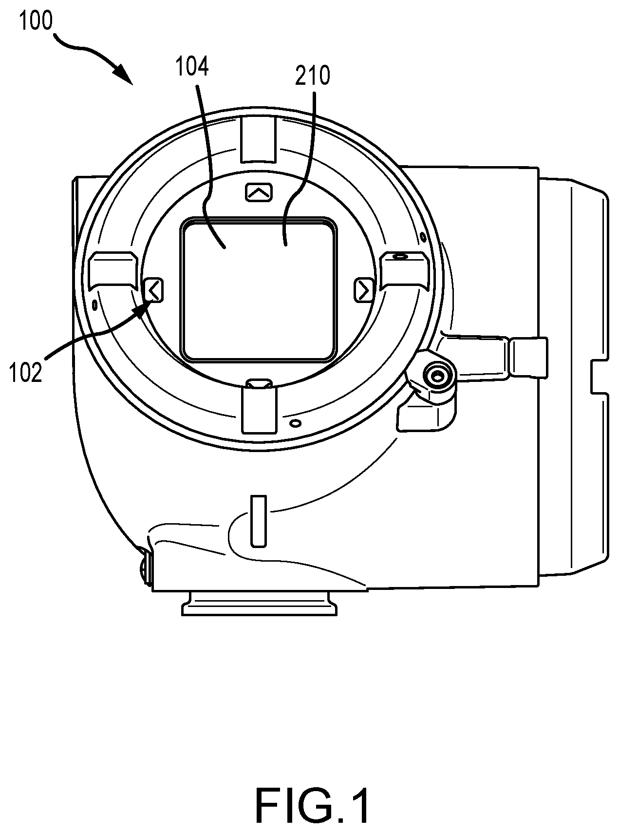 Patent US11784643 Figure 1 – Capacitive button interface assembly