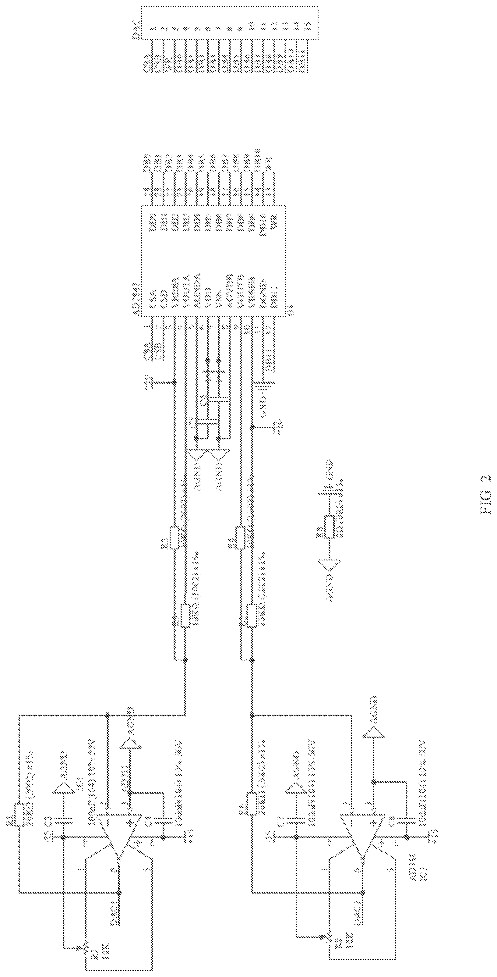 Patent US11784659 Figure 2 – Circuit system for weight modulation and image recognition of memristor array