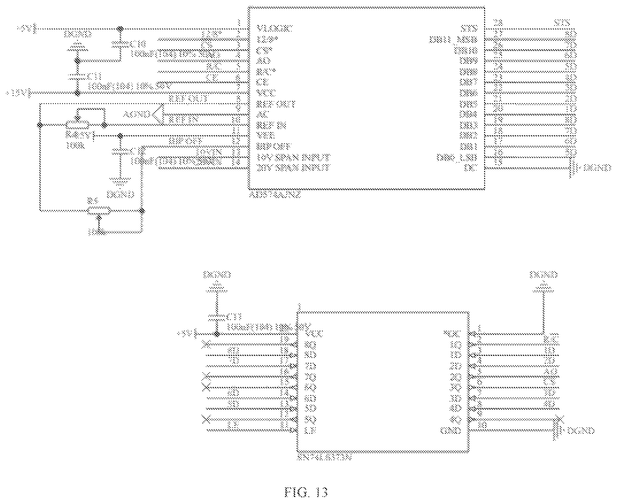 Patent US11784659 Figure 8 – Circuit system for weight modulation and image recognition of memristor array