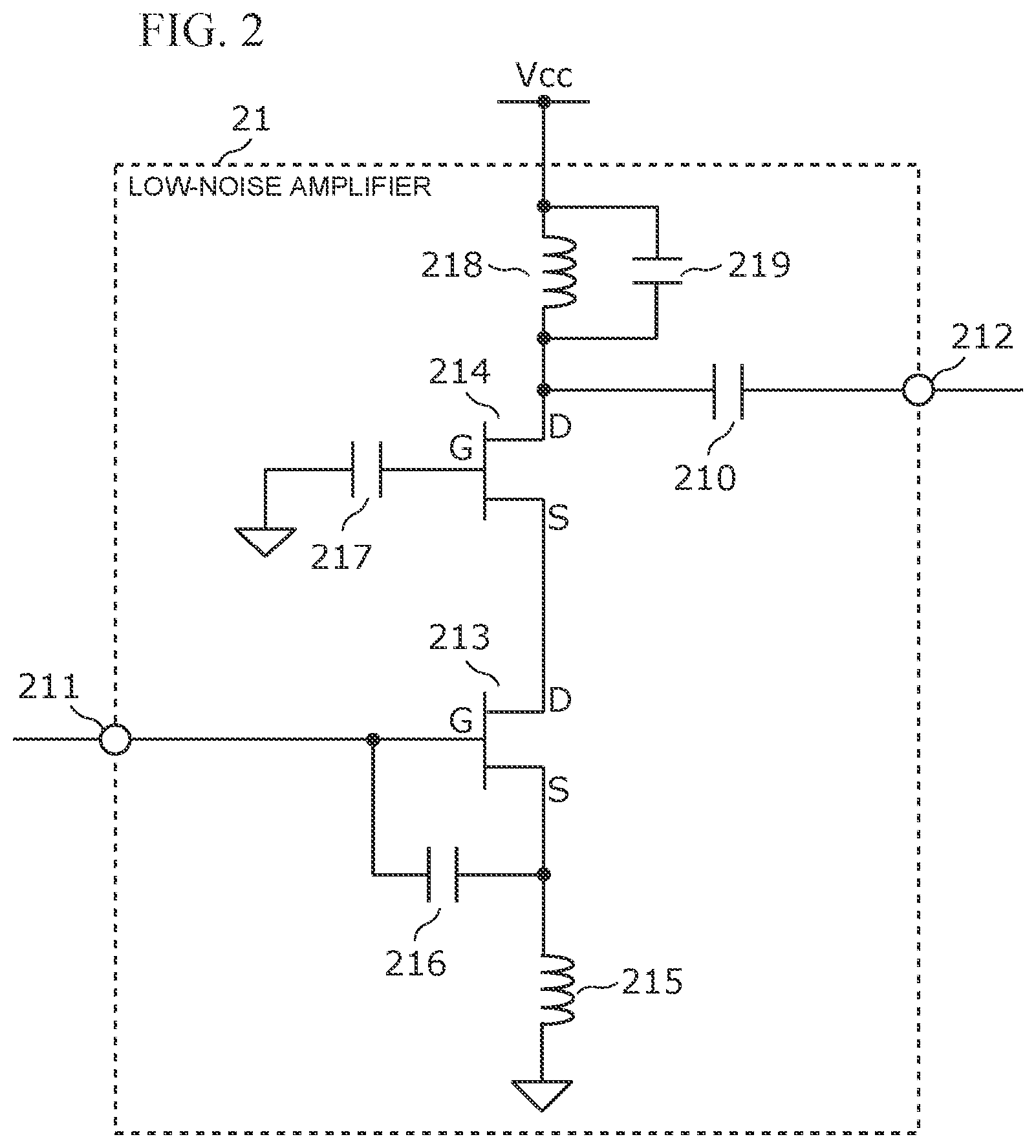 Patent US11784669 Figure 2 – Radio-frequency module and a communication device that can suppress degradation of characteristics of electrical circuits formed at an integrated circuit