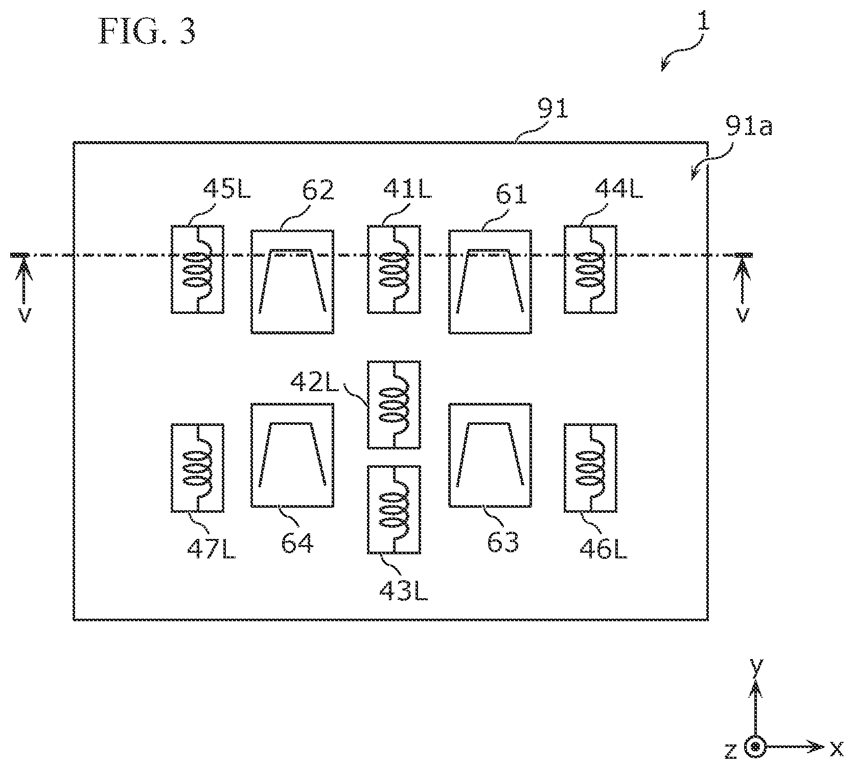 Patent US11784669 Figure 3 – Radio-frequency module and a communication device that can suppress degradation of characteristics of electrical circuits formed at an integrated circuit
