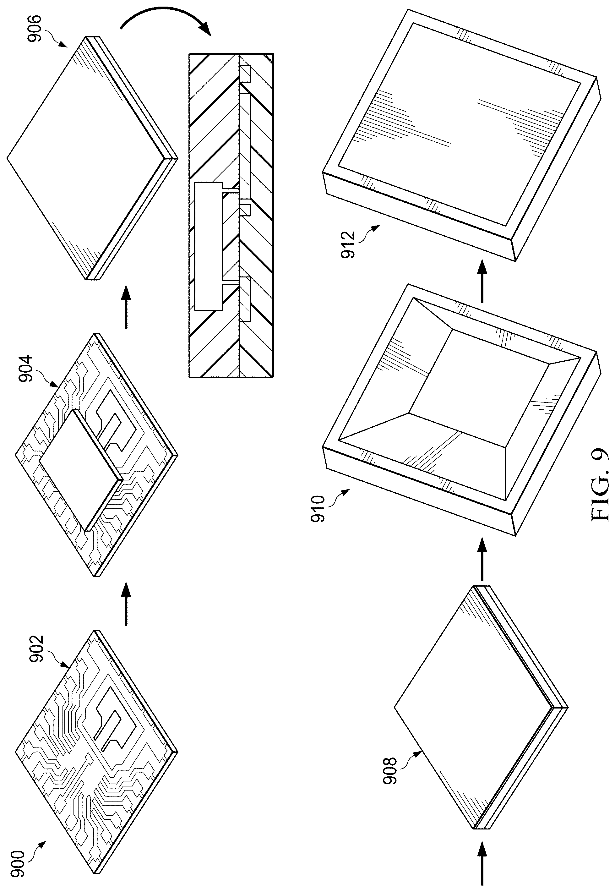 Patent US11784670 Figure 9 – Antennas for millimeter wave contactless communications