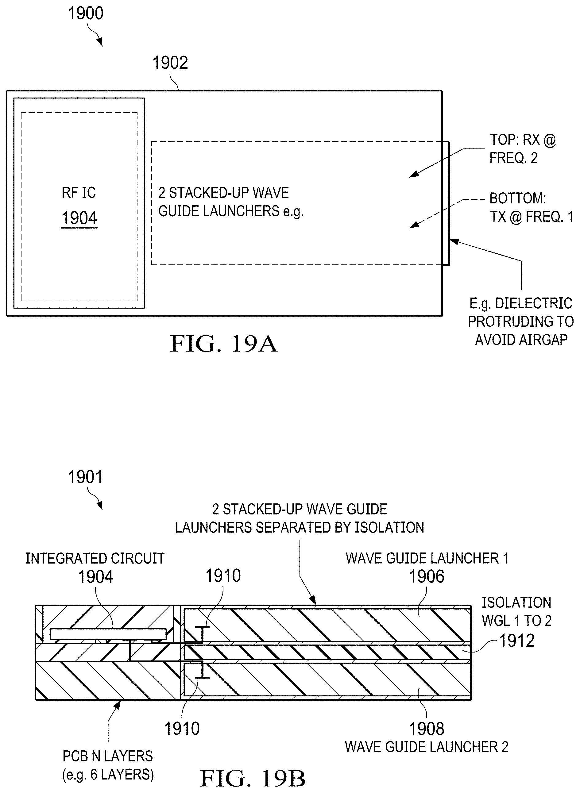 Patent US11784670 Figure 19 – Antennas for millimeter wave contactless communications