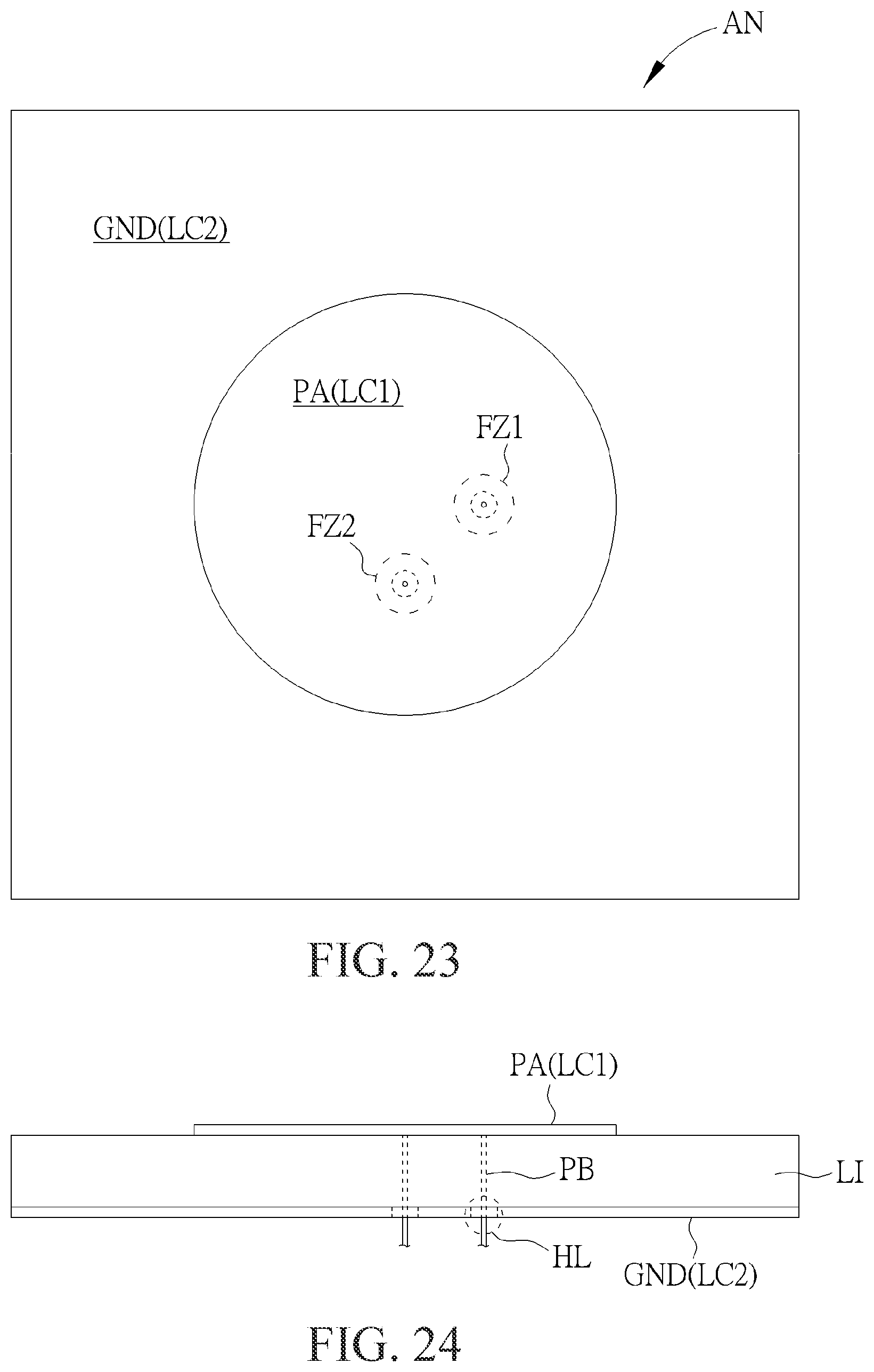 Patent US11784672 Figure 14 – Wireless signal transceiver device with a dual-polarized antenna with at least two feed zones