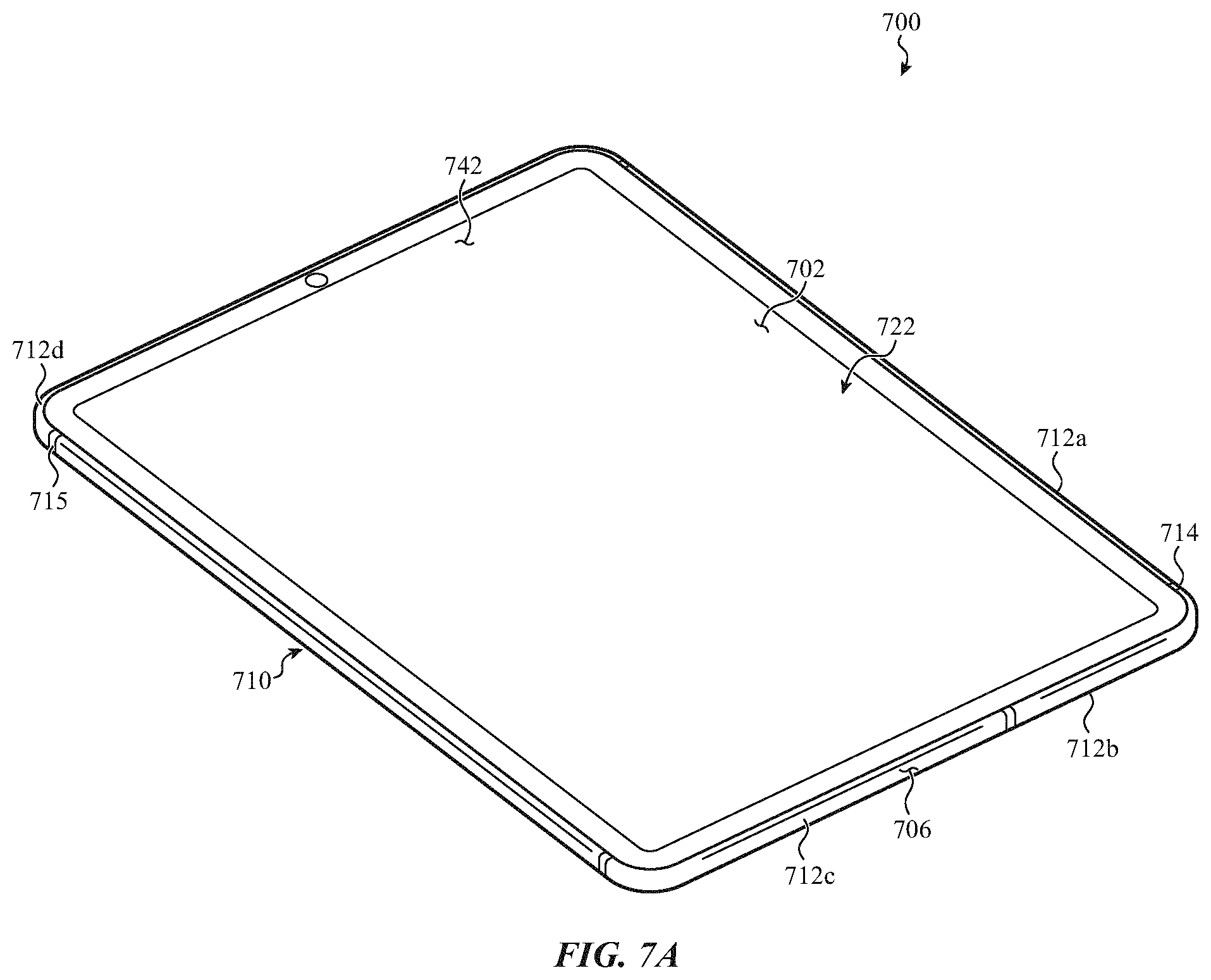 Patent US11784673 Figure 9 – Electronic device housing having a radio-frequency transmissive component