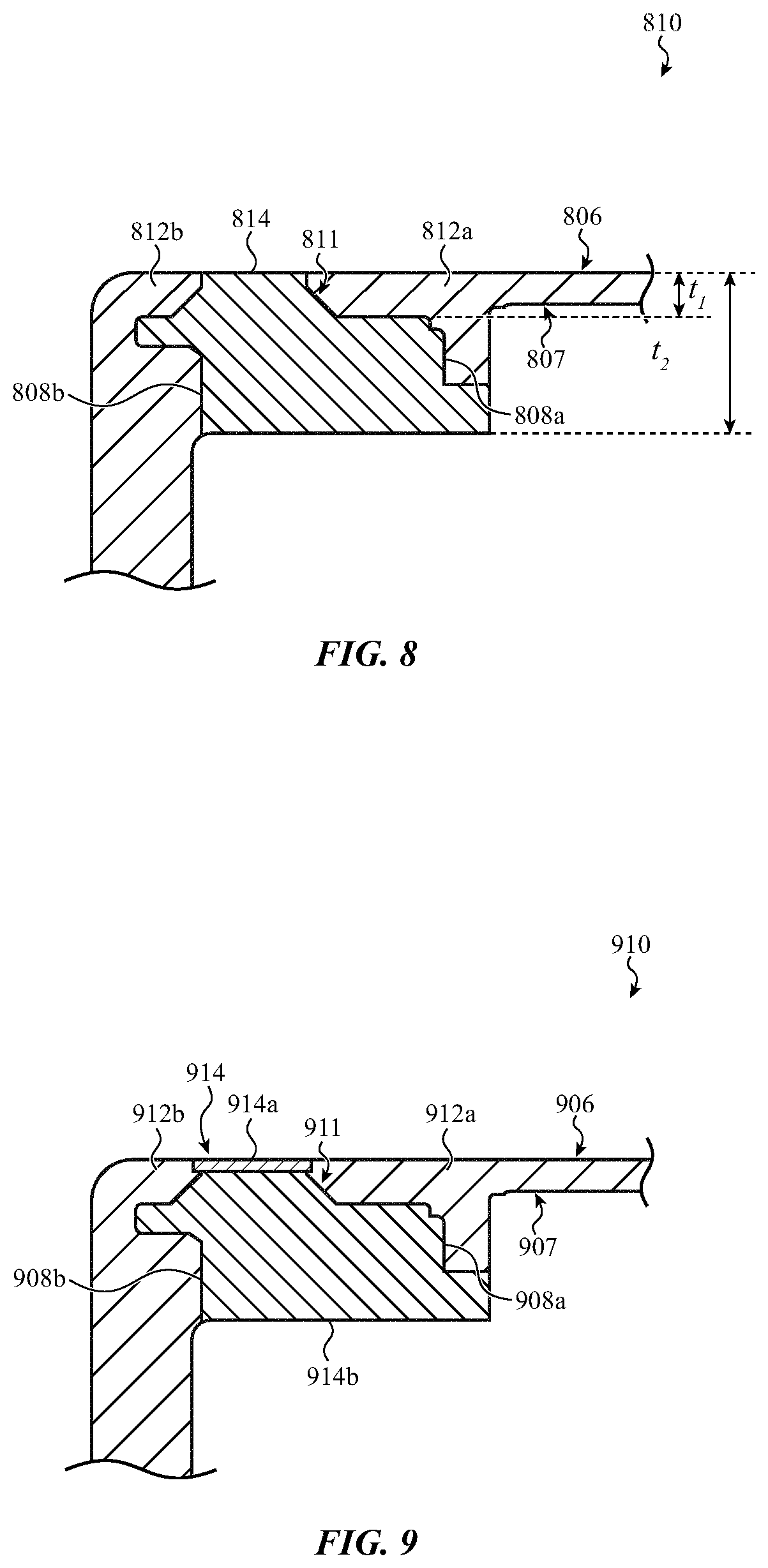 Patent US11784673 Figure 11 – Electronic device housing having a radio-frequency transmissive component