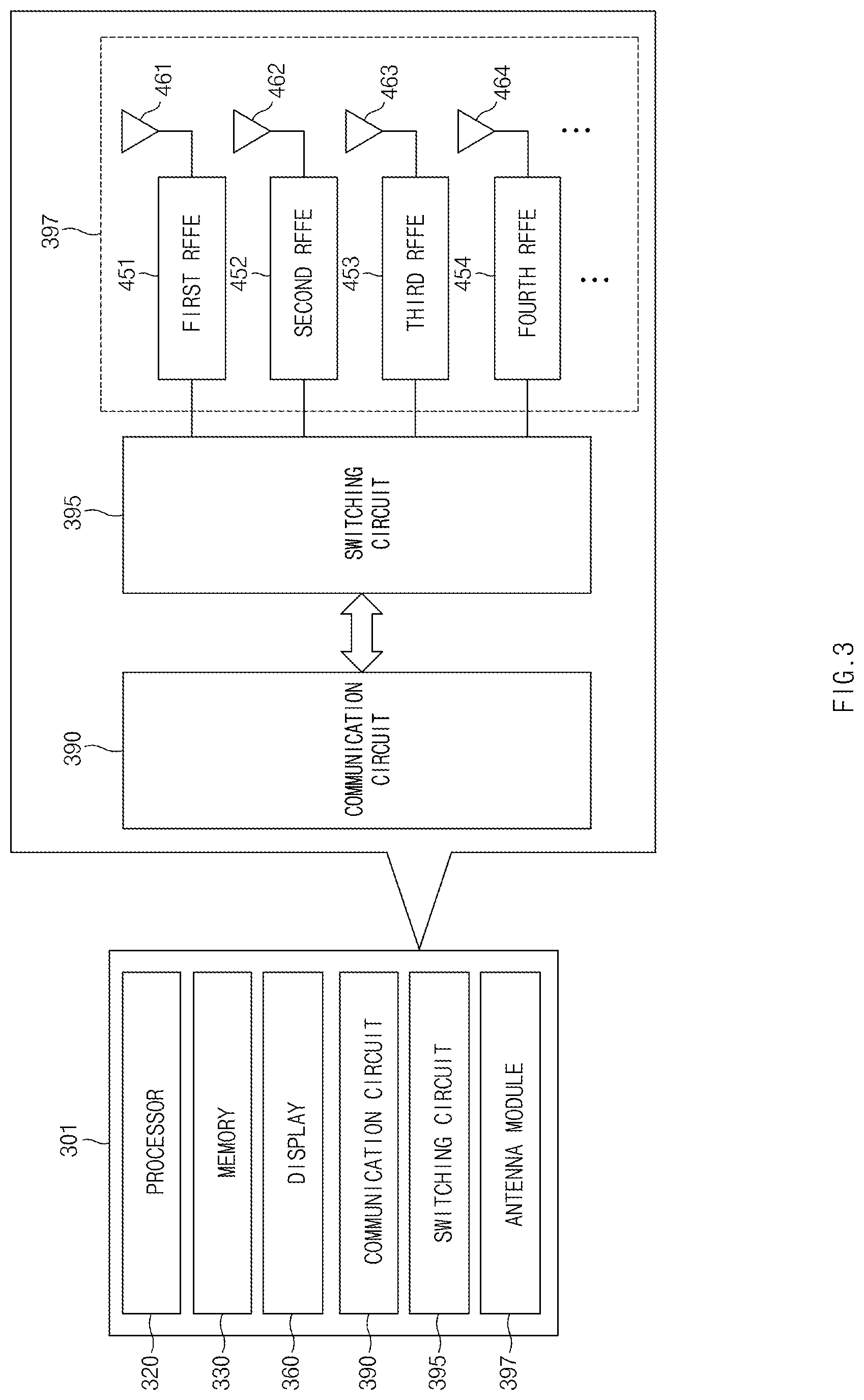 Patent US11784676 Figure 3 – Method of switching receiving path and electronic device therefor