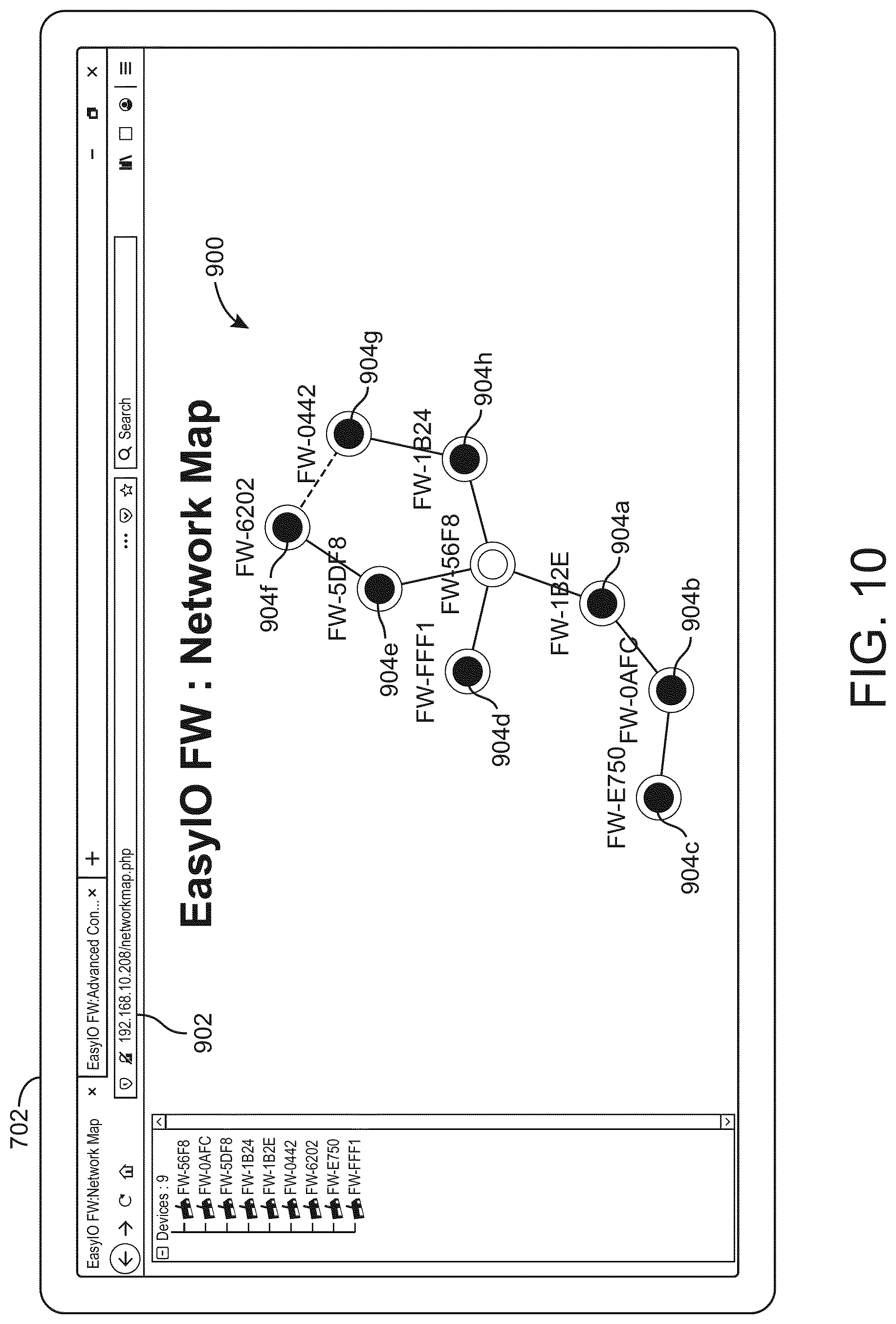 Patent US11784680 Figure 10 – Controller network with break warning features