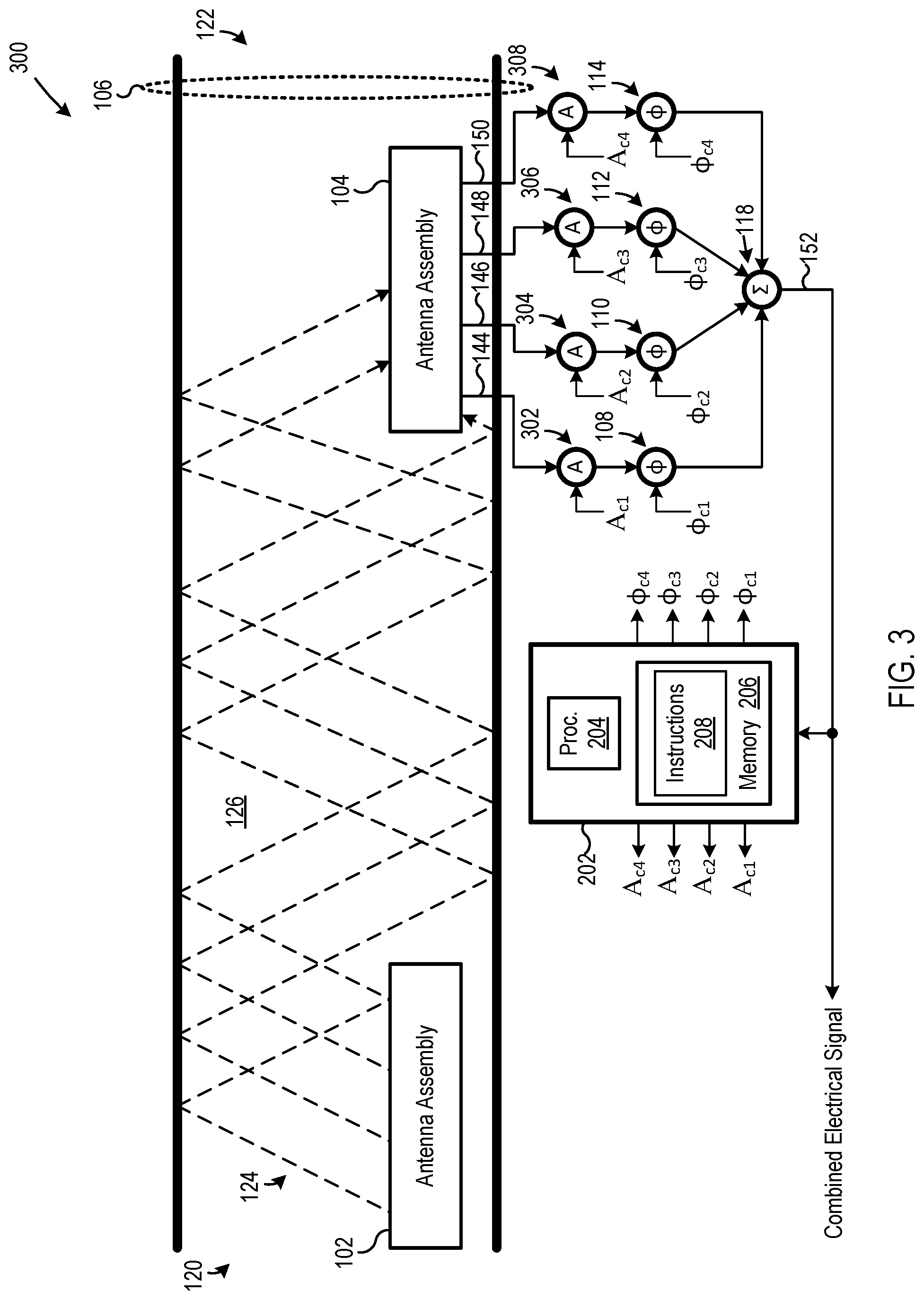 Patent US11784688 Figure 3 – Methods and systems for wireless communication in a reflective environment